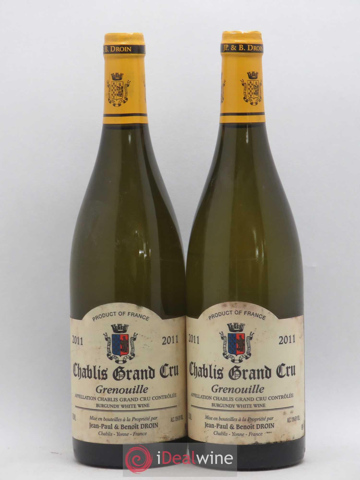 Chablis Grand Cru Grenouilles Jean-Paul & Benoît Droin (Domaine) 2011 - Lot de 2 bouteilles - 0