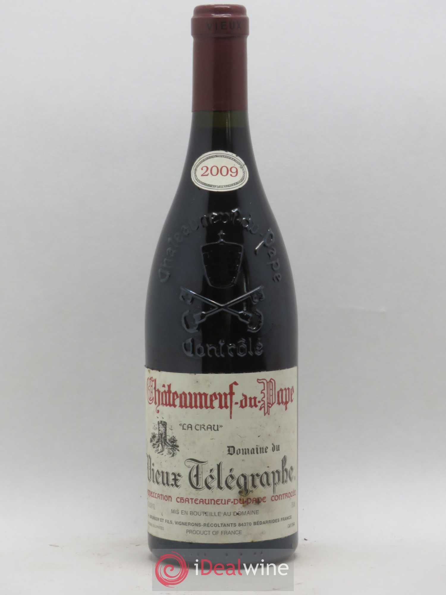 Châteauneuf-du-Pape Vieux Télégraphe (Domaine du) Vignobles Brunier 2009 - Lot de 1 bouteille - 0
