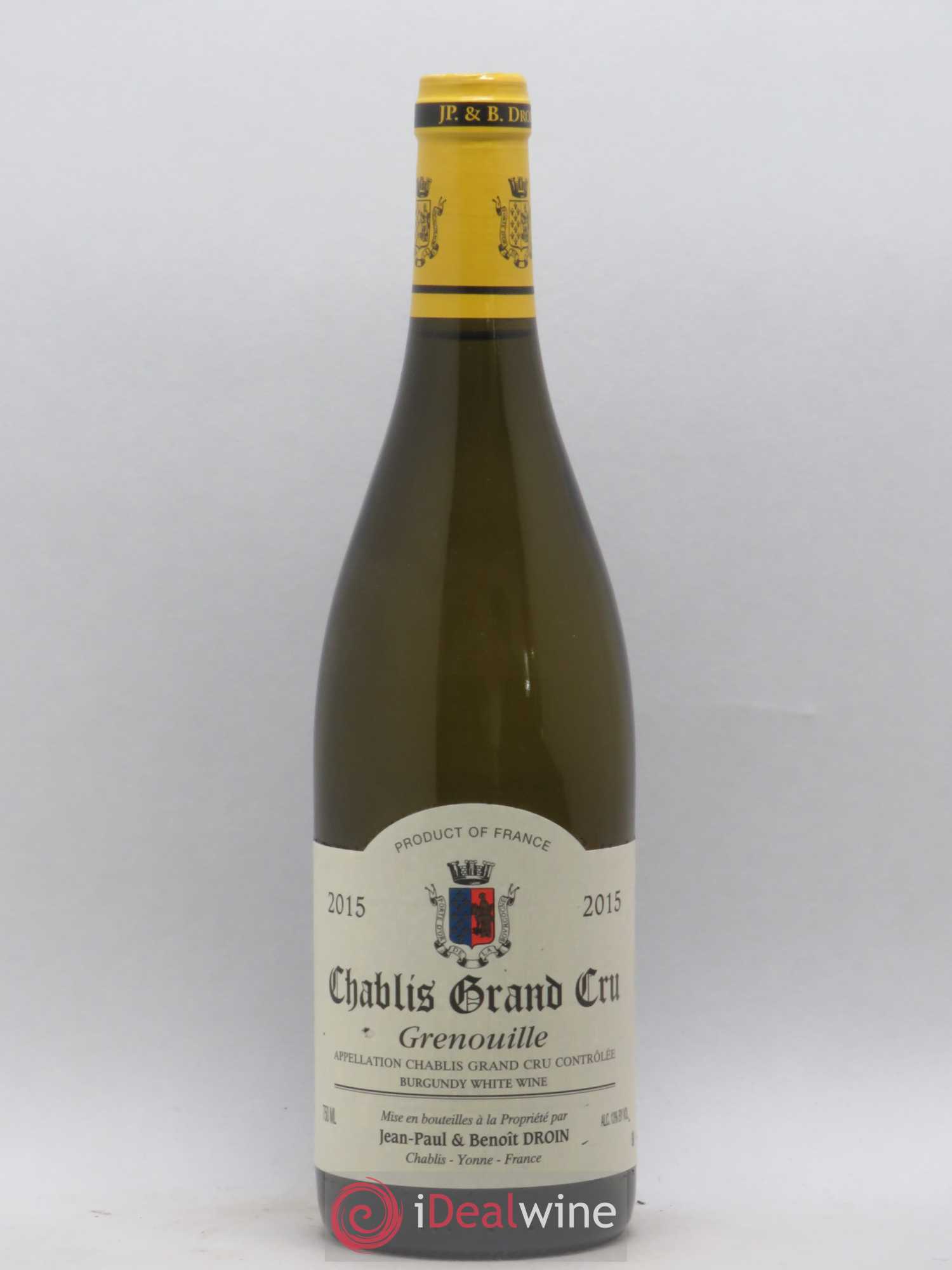 Chablis Grand Cru Grenouilles Jean-Paul & Benoît Droin (Domaine) 2015 - Lot de 1 bouteille - 0