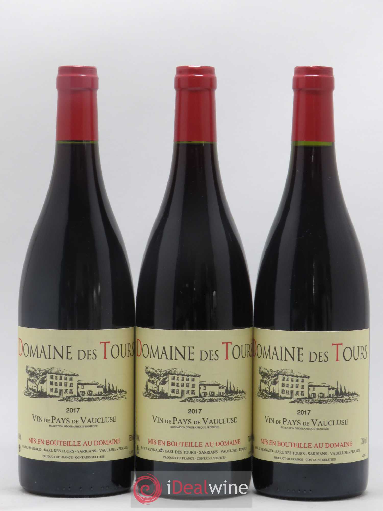 Vaucluse (Vin de Pays de Vaucluse) Domaine des Tours Emmanuel Reynaud 2017 - Lot de 3 bouteilles - 0