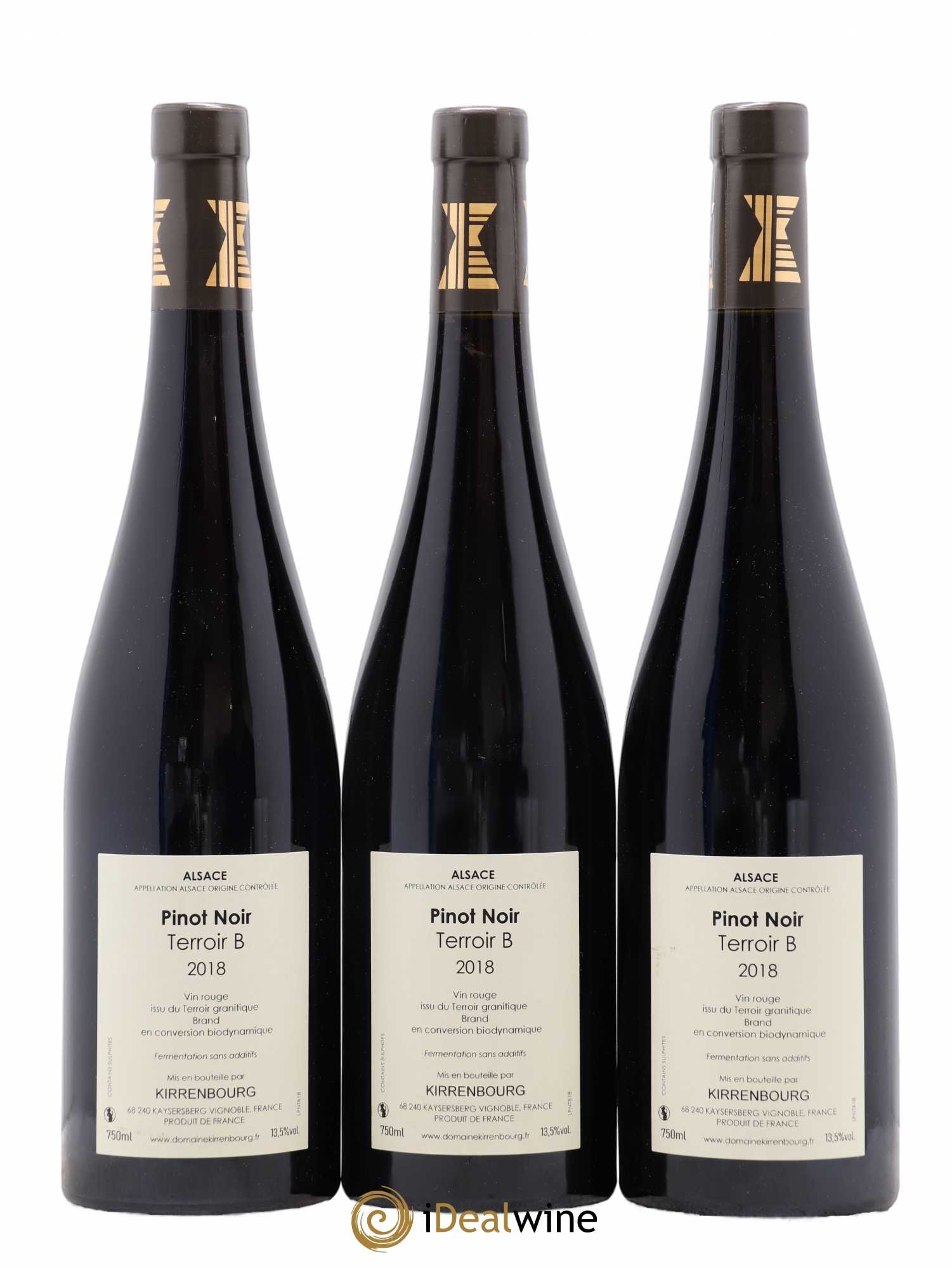 Alsace Pinot noir Terroir B  Kirrenbourg 2018 - Lot of 3 bottles - 1
