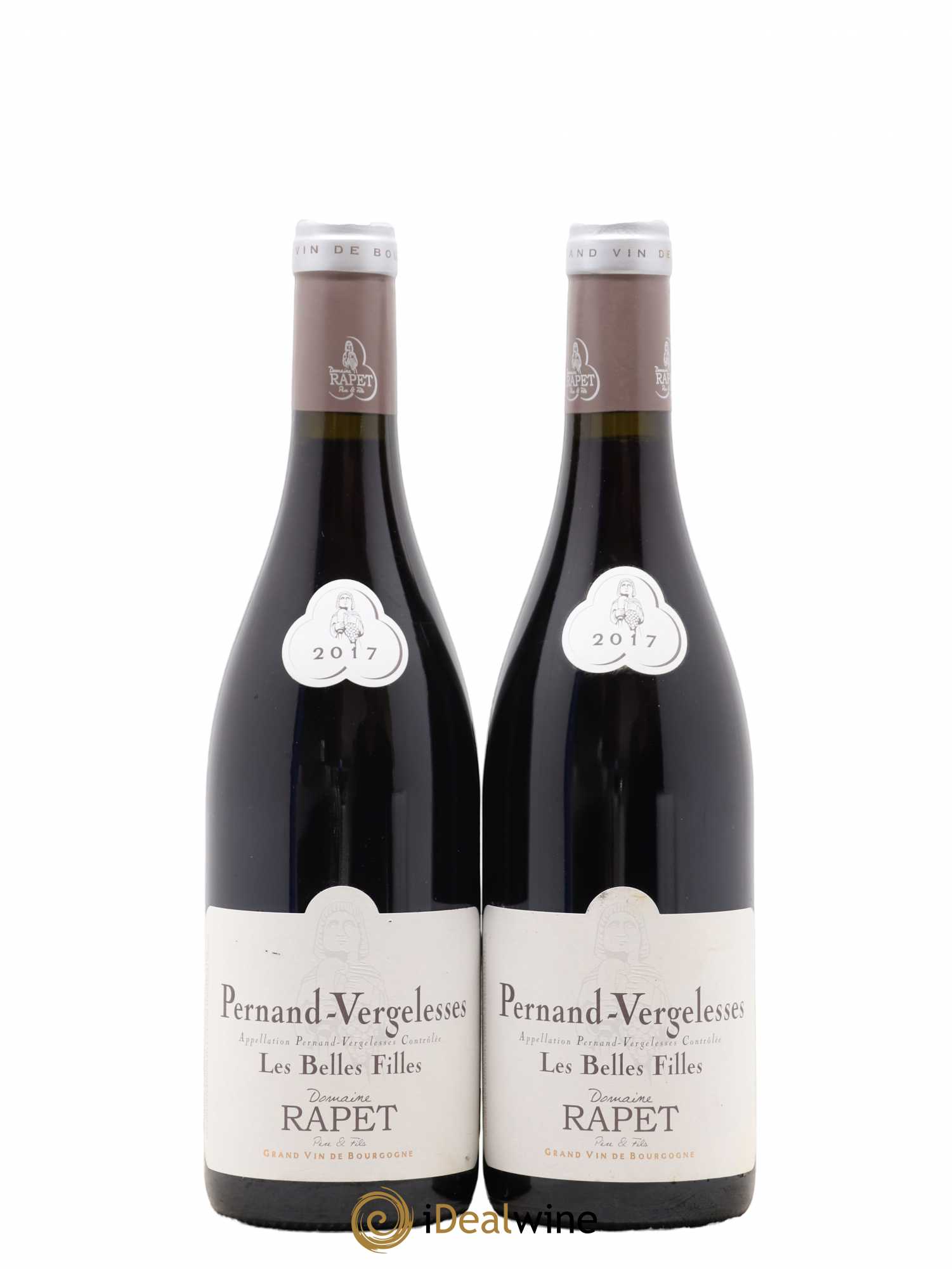 Pernand-Vergelesses Les Belles Filles Rapet Père & Fils 2017 - Lot de 2 bouteilles - 0