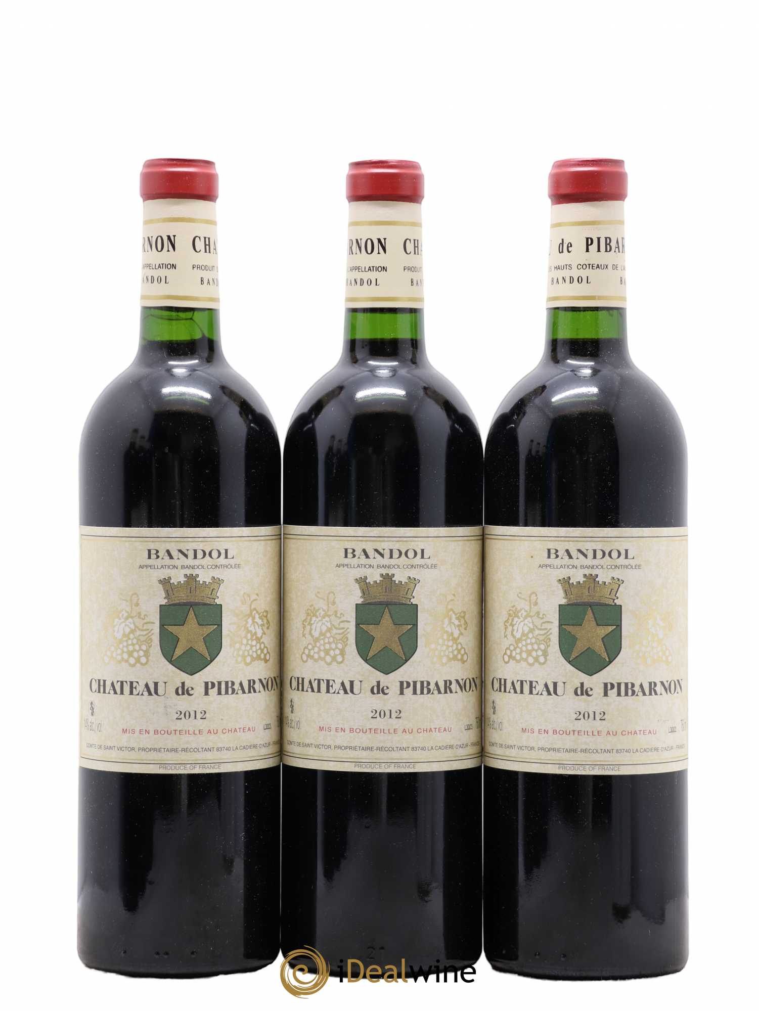 Bandol Château de Pibarnon Comte de Saint-Victor 2012 - Lot de 3 bouteilles - 0