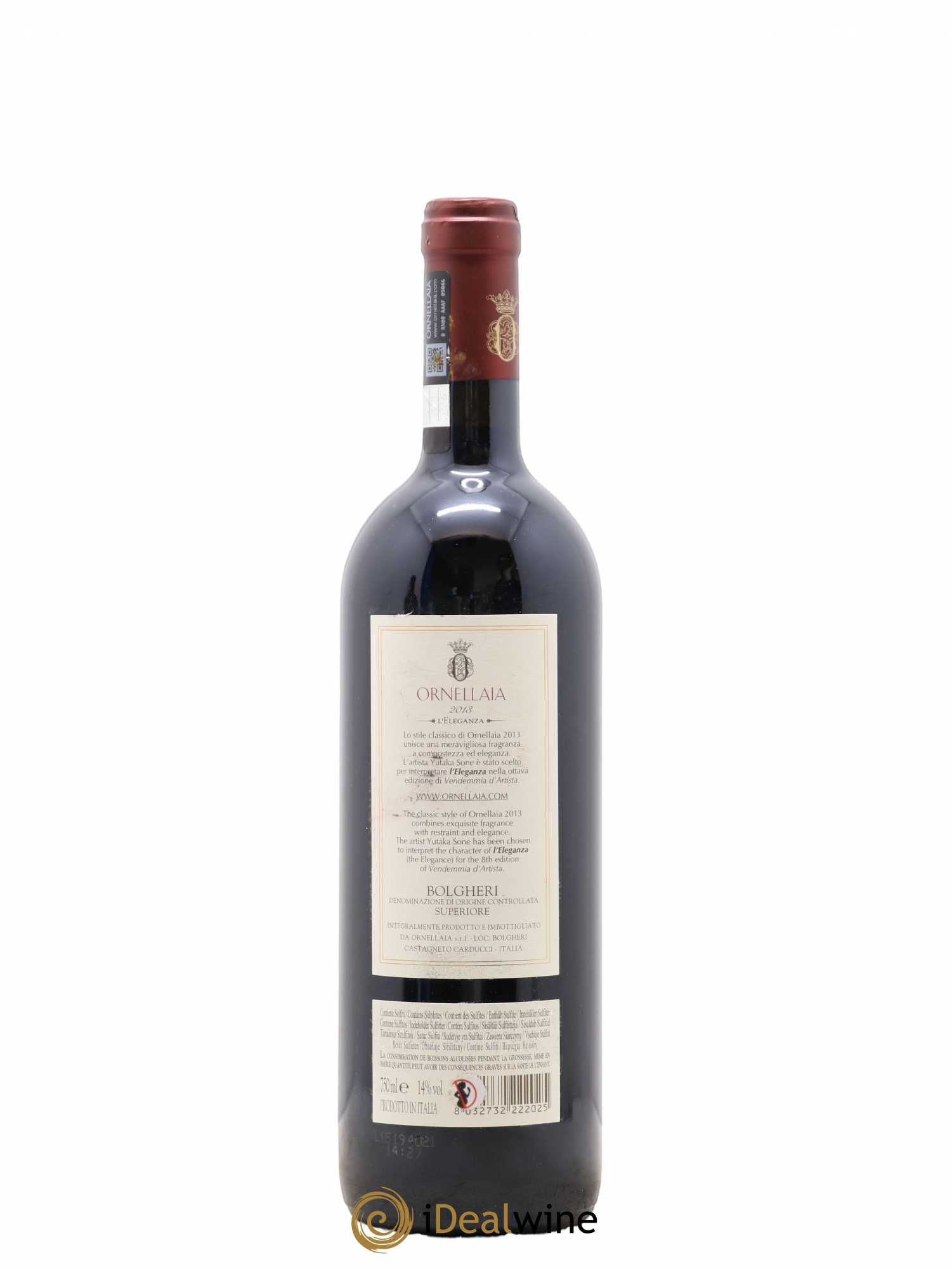 Bolgheri DOC Superiore Ornellaia Tenuta Dell'Ornellaia - Frescobaldi 2013 - Lot de 1 bouteille - 1