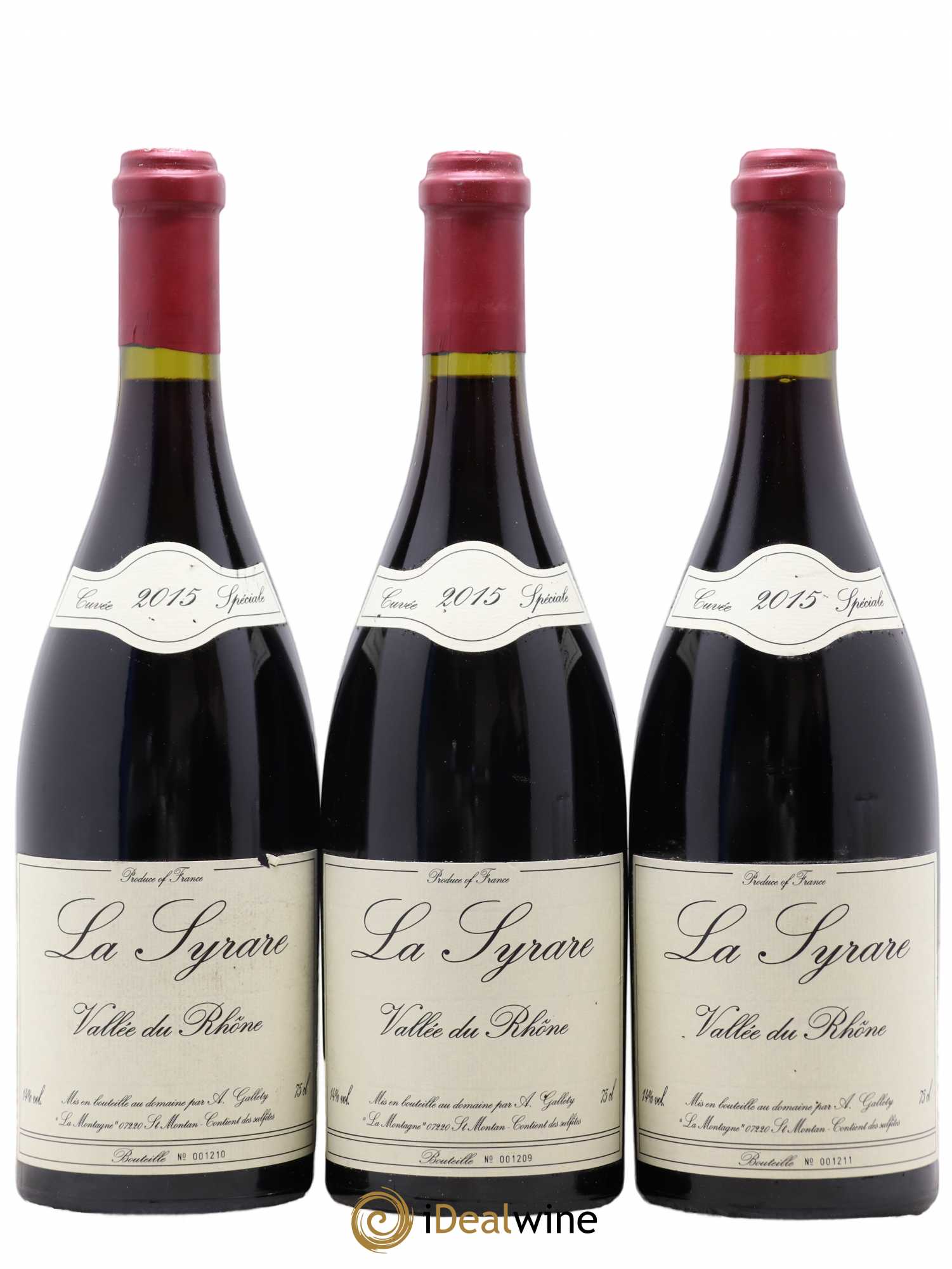 Côtes du Vivarais La Syrare Gallety (Domaine) Cuvée Spéciale 2015 - Lot de 3 bouteilles - 0