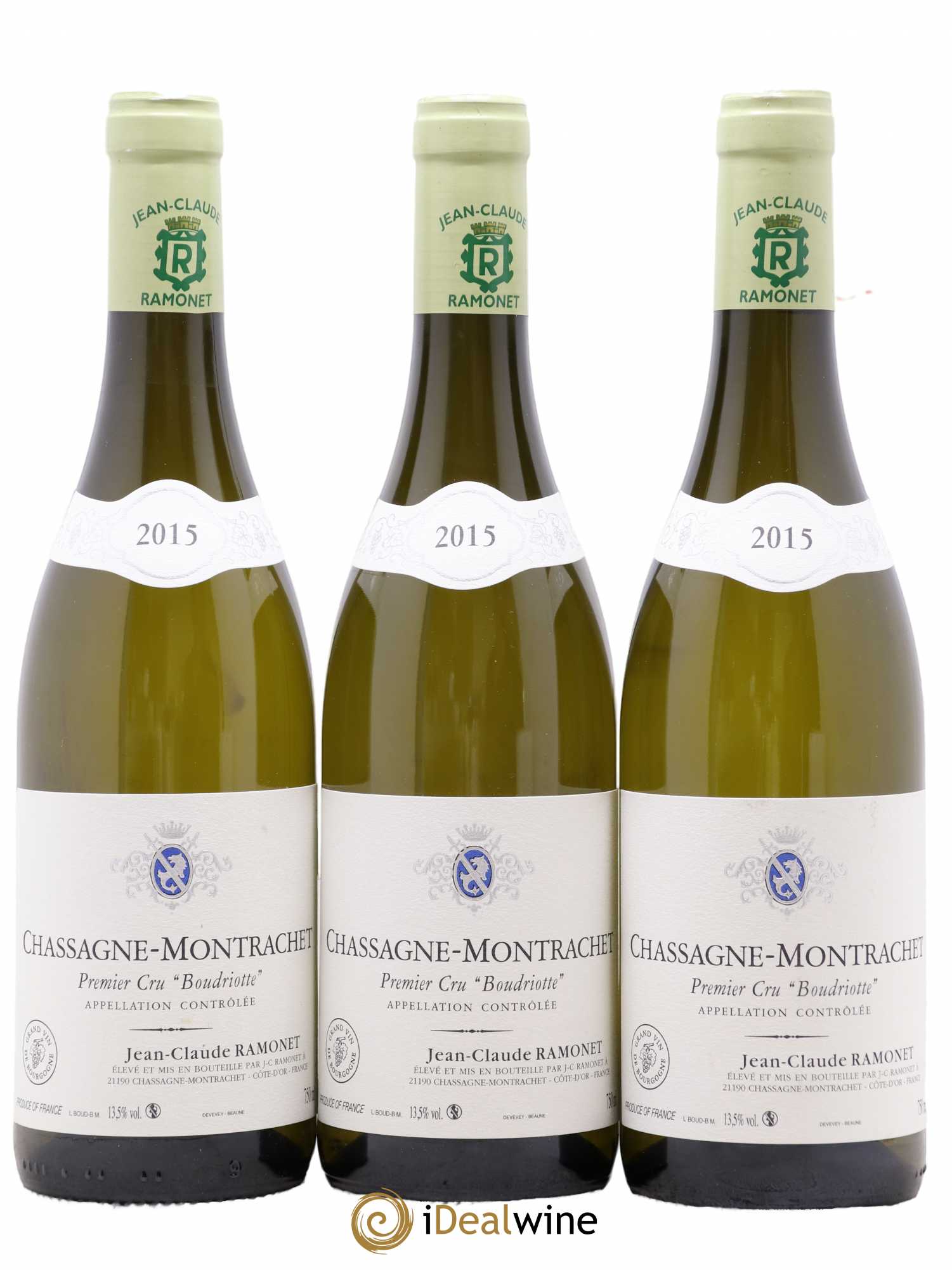 Chassagne-Montrachet 1er Cru Boudriotte Ramonet (Domaine) 2015 - Lot de 3 bouteilles - 0