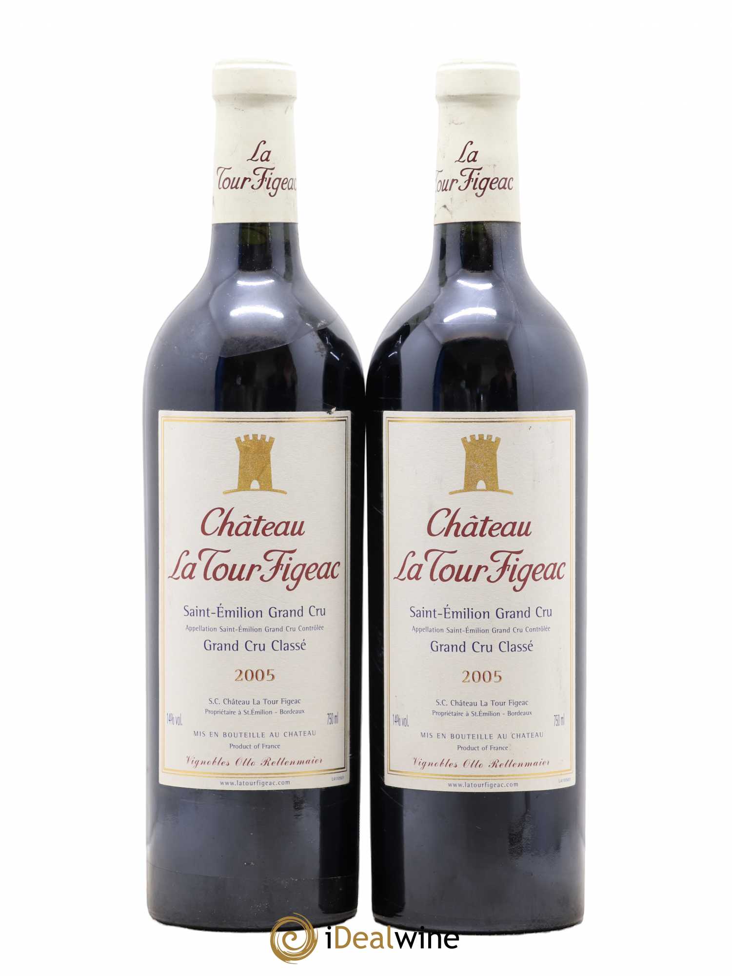Château la Tour Figeac Grand Cru Classé 2005 - Lot de 2 bouteilles - 0