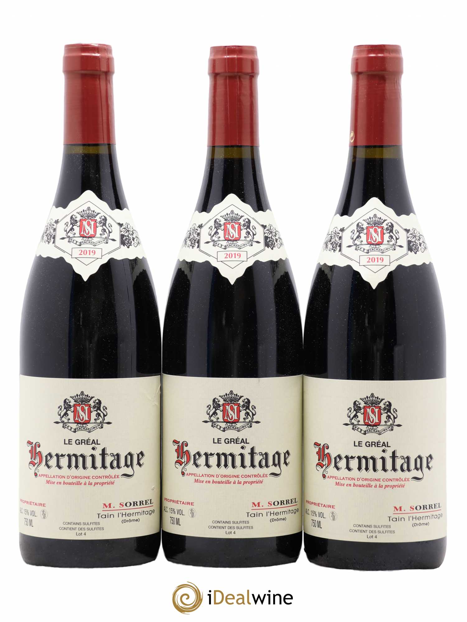 Hermitage Le Gréal Marc Sorrel 2019 - Lot de 3 bouteilles - 0