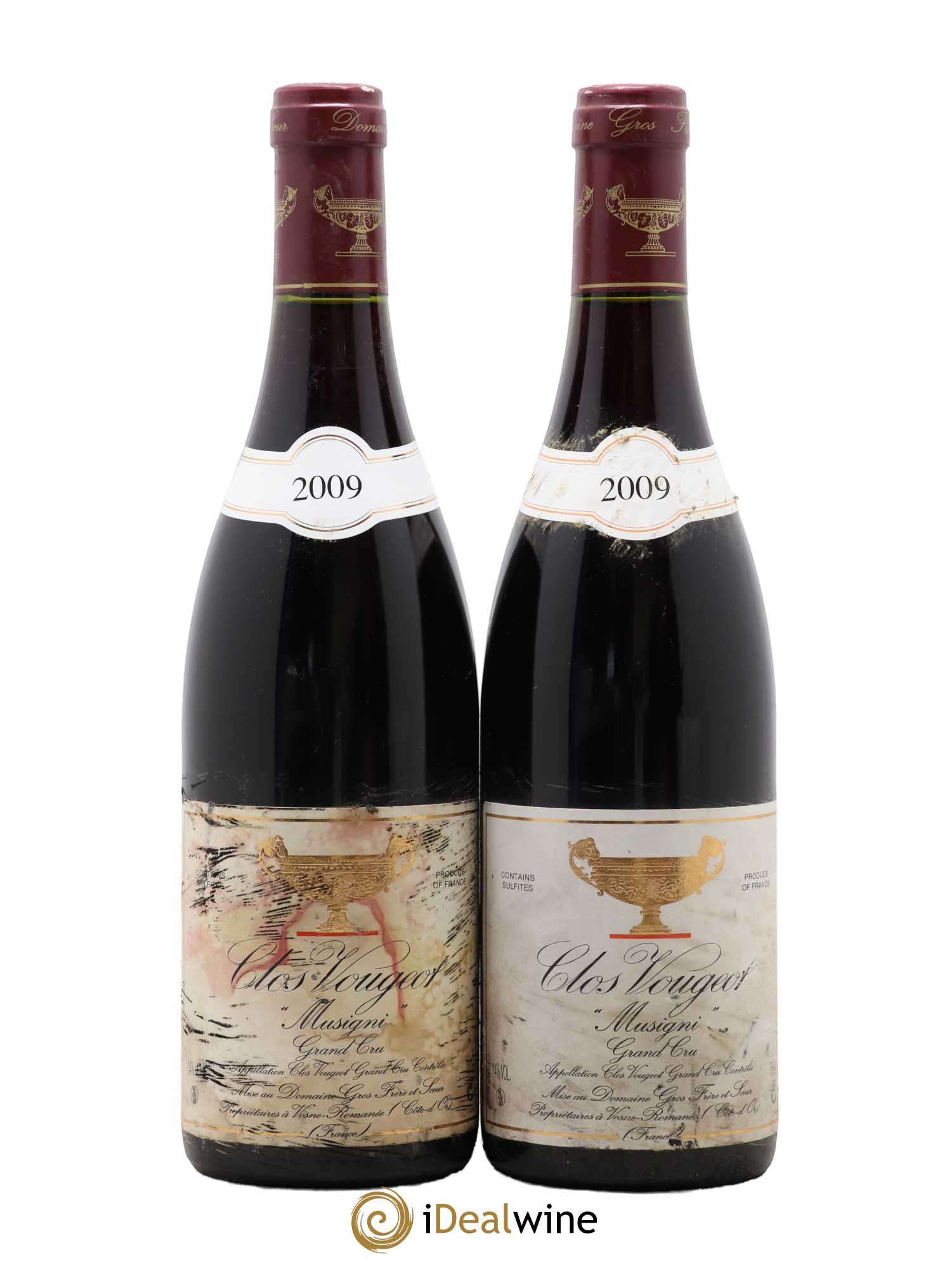 Clos de Vougeot Grand Cru Musigni Gros Frère & Soeur 2009 - Lot de 2 bouteilles - 0