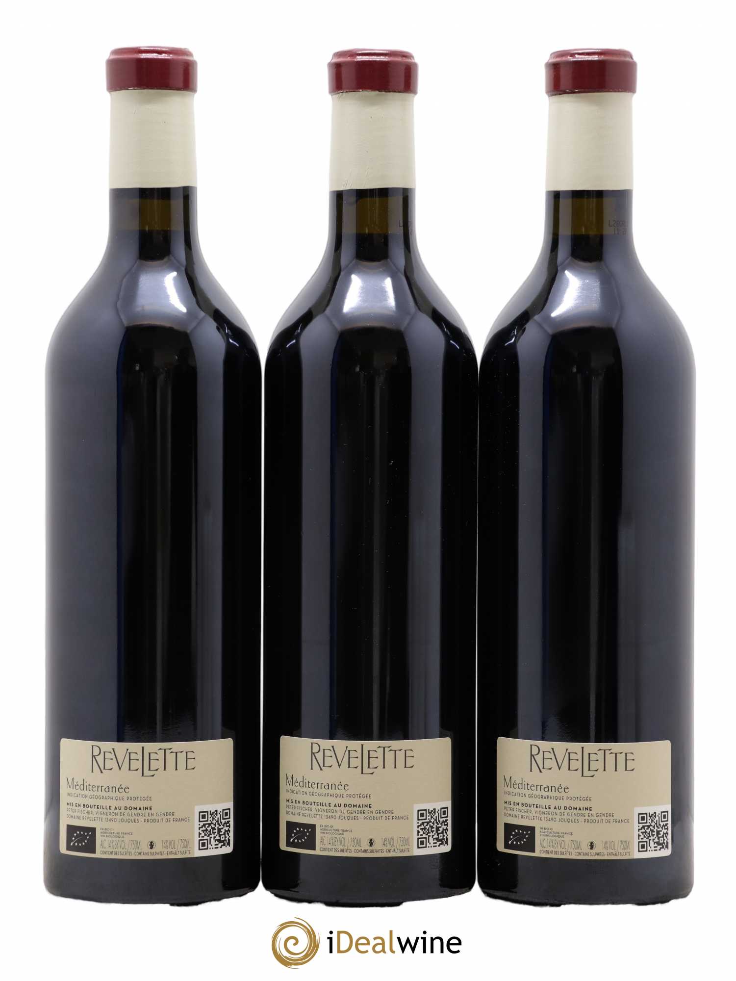 Méditerranée Château Revelette Le Grand Rouge Sandra & Peter Fischer 2017 - Lot de 3 bouteilles - 1