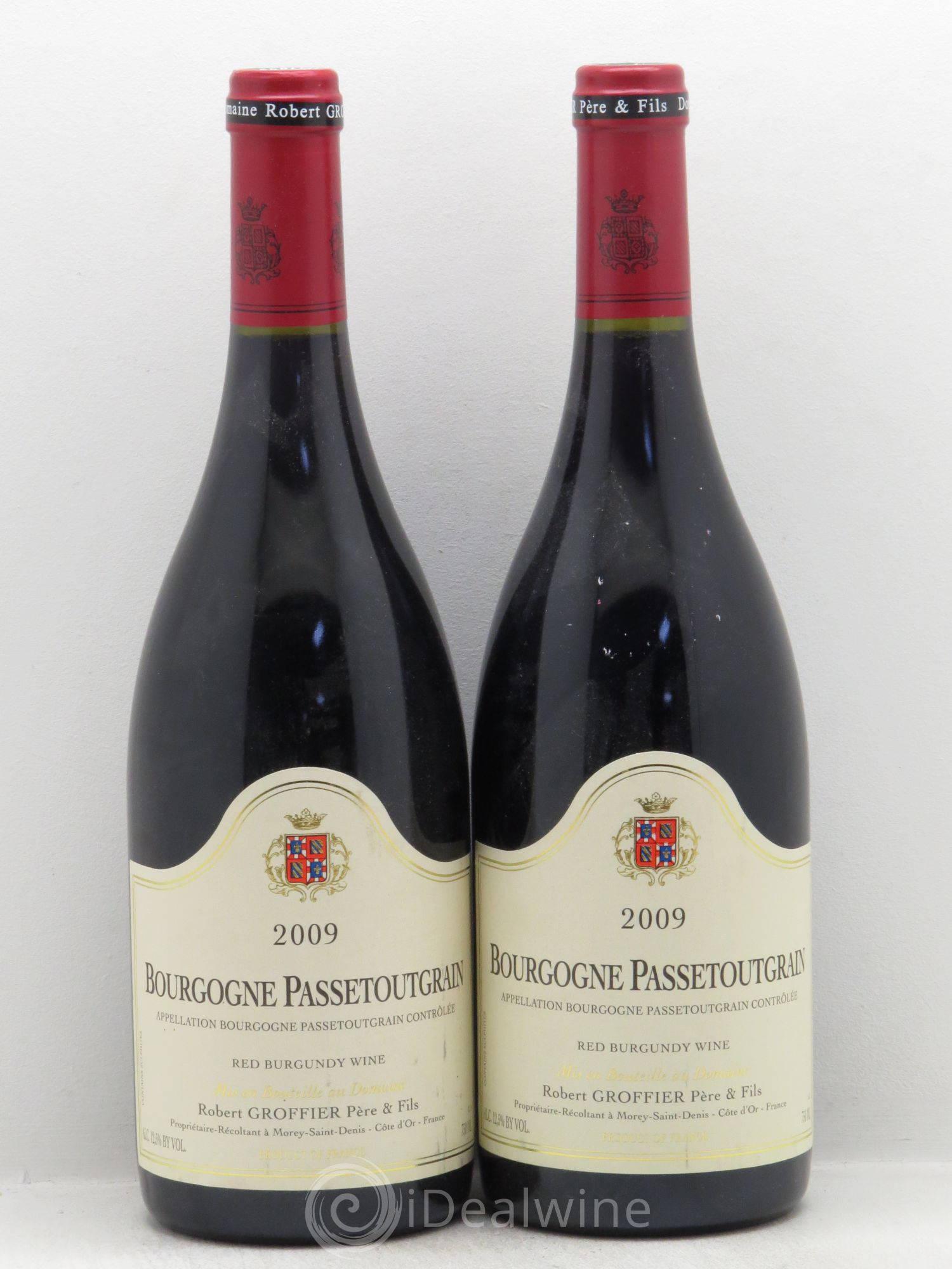 Bourgogne Passetoutgrain Groffier 2009 - Lot de 2 bouteilles - 0
