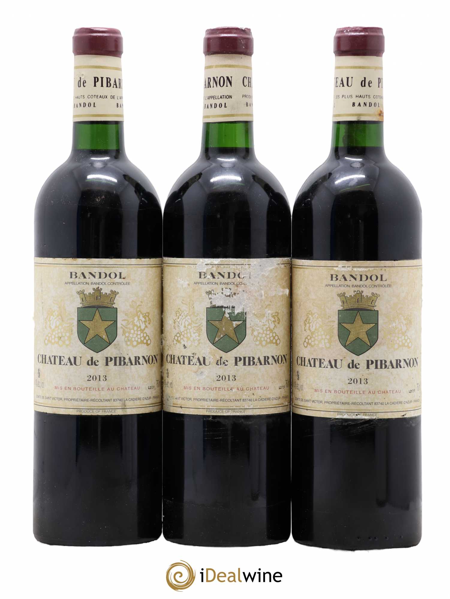 Bandol Château de Pibarnon Comte de Saint-Victor 2013 - Lot de 3 bouteilles - 0
