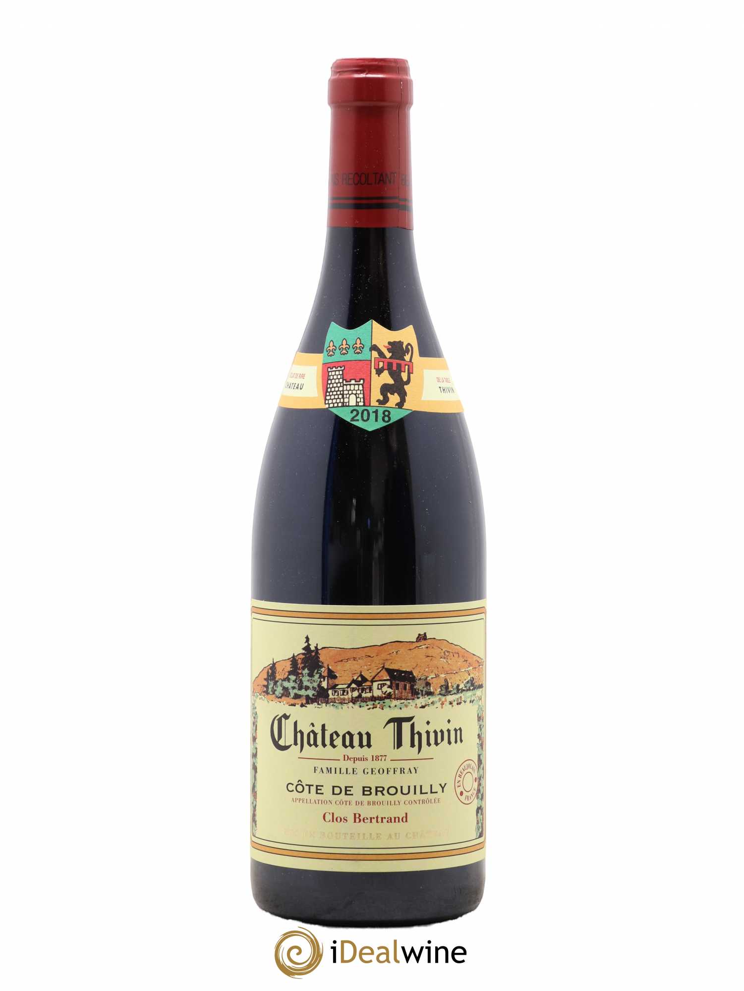 Côte de Brouilly Clos Bertrand Château Thivin 2018 - Lot de 1 bouteille - 0