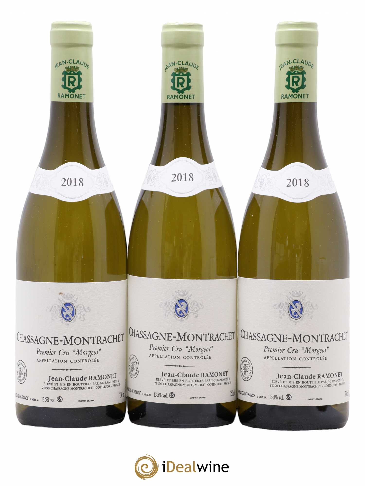 Chassagne-Montrachet 1er Cru Morgeot Ramonet (Domaine) 2018 - Lot de 3 bouteilles - 0