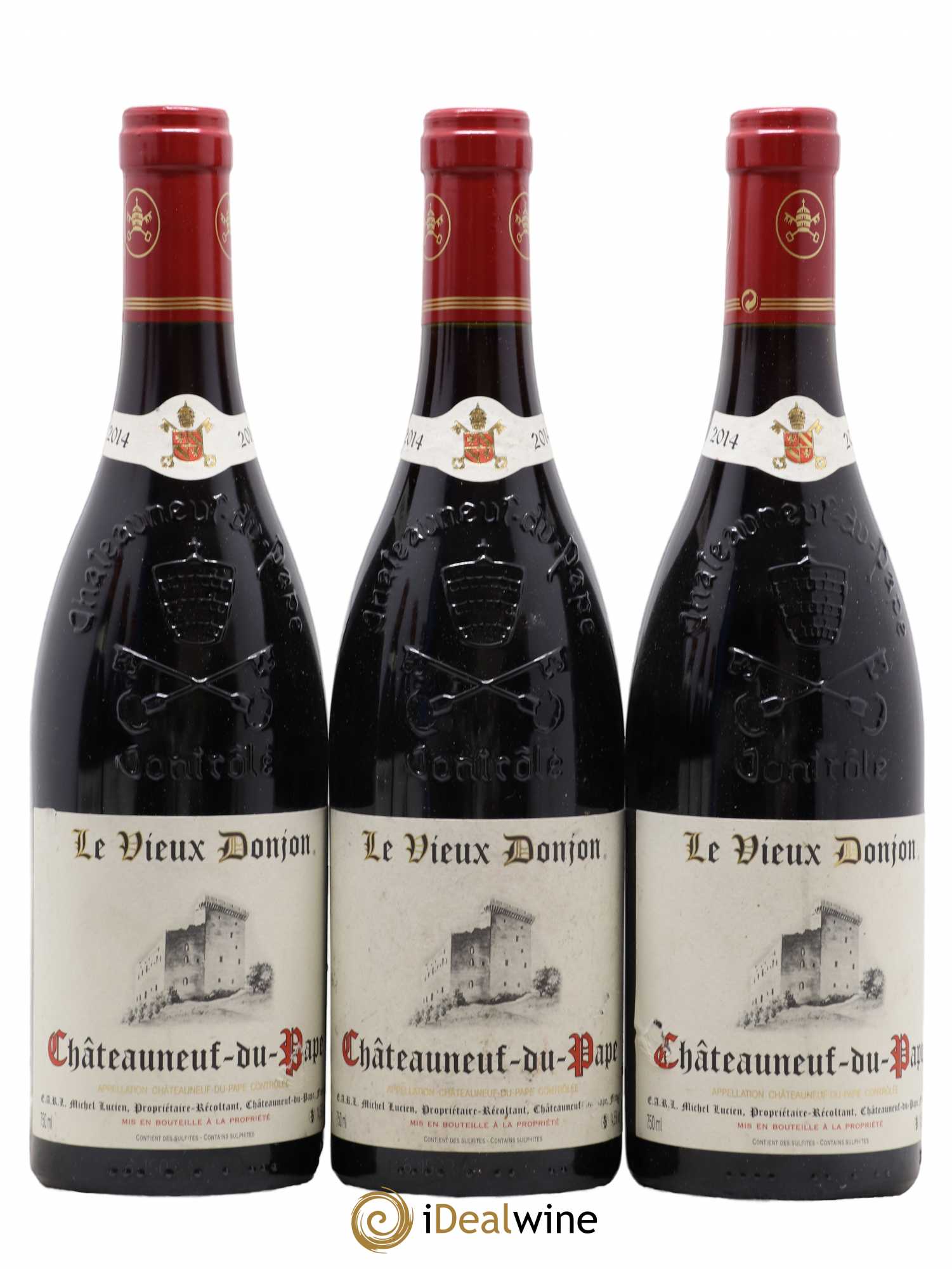 Châteauneuf-du-Pape Le Vieux Donjon Michel Lucien 2014 - Lot de 3 bouteilles - 0