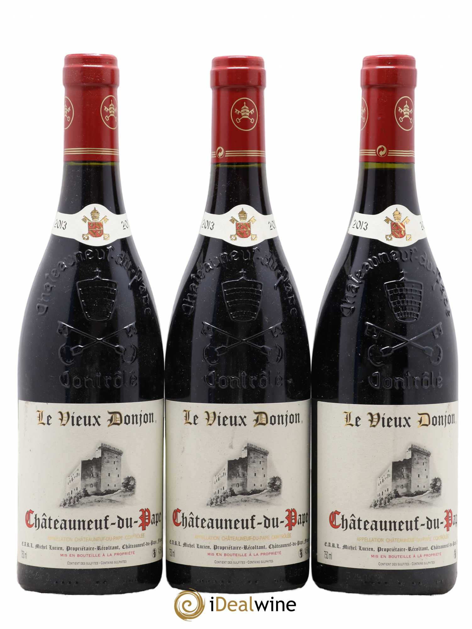 Châteauneuf-du-Pape Le Vieux Donjon Michel Lucien 2013 - Lot de 3 bouteilles - 0