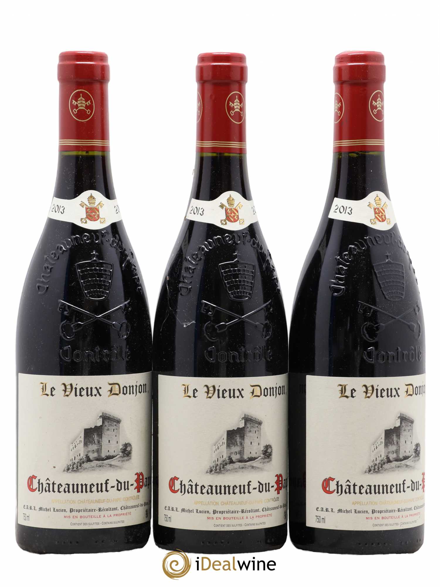 Châteauneuf-du-Pape Le Vieux Donjon Michel Lucien 2013 - Lot de 3 bouteilles - 0