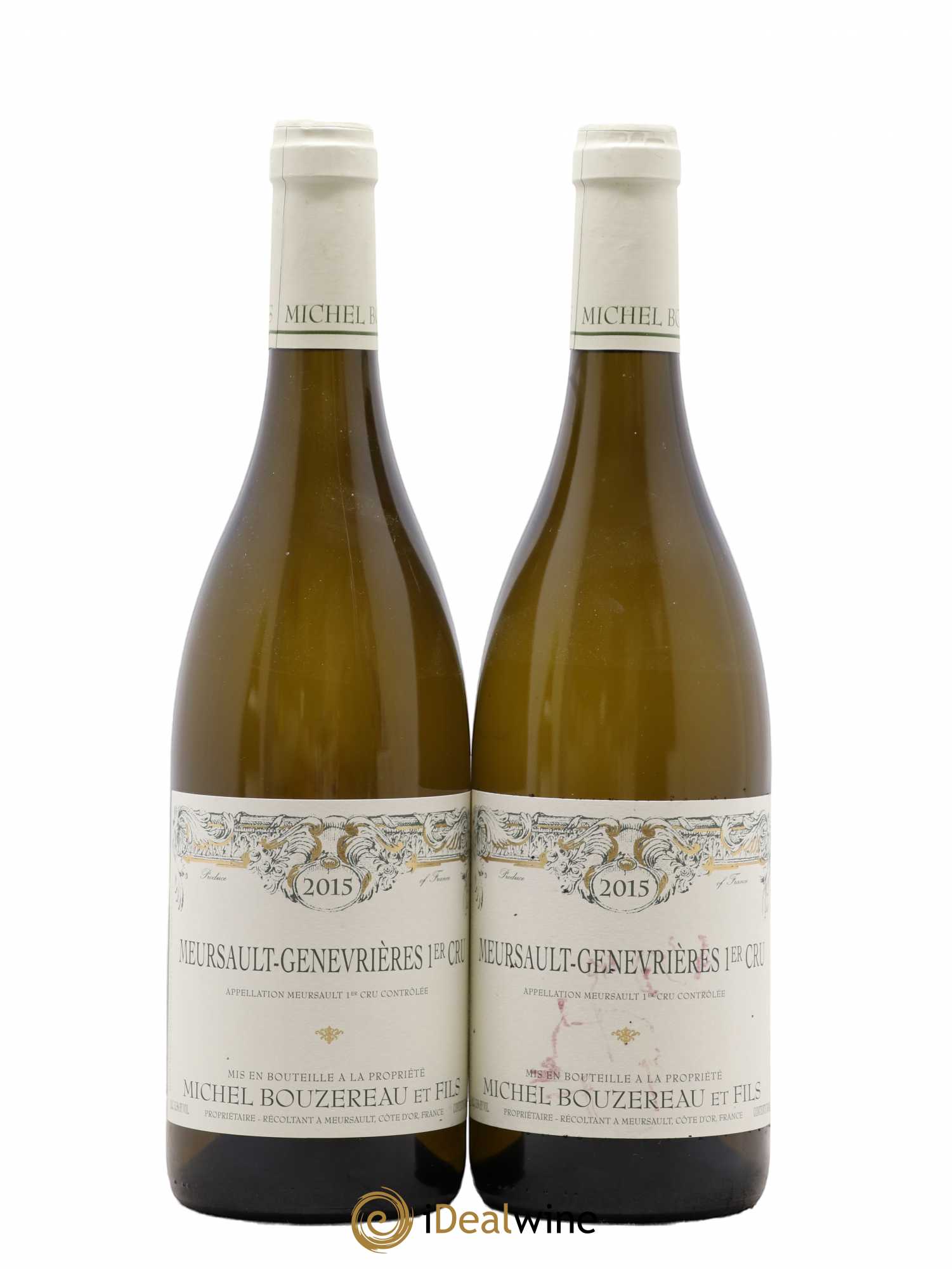 Meursault 1er Cru Les Genevrières Michel Bouzereau et Fils (Domaine) 2015 - Lot de 2 bouteilles - 0