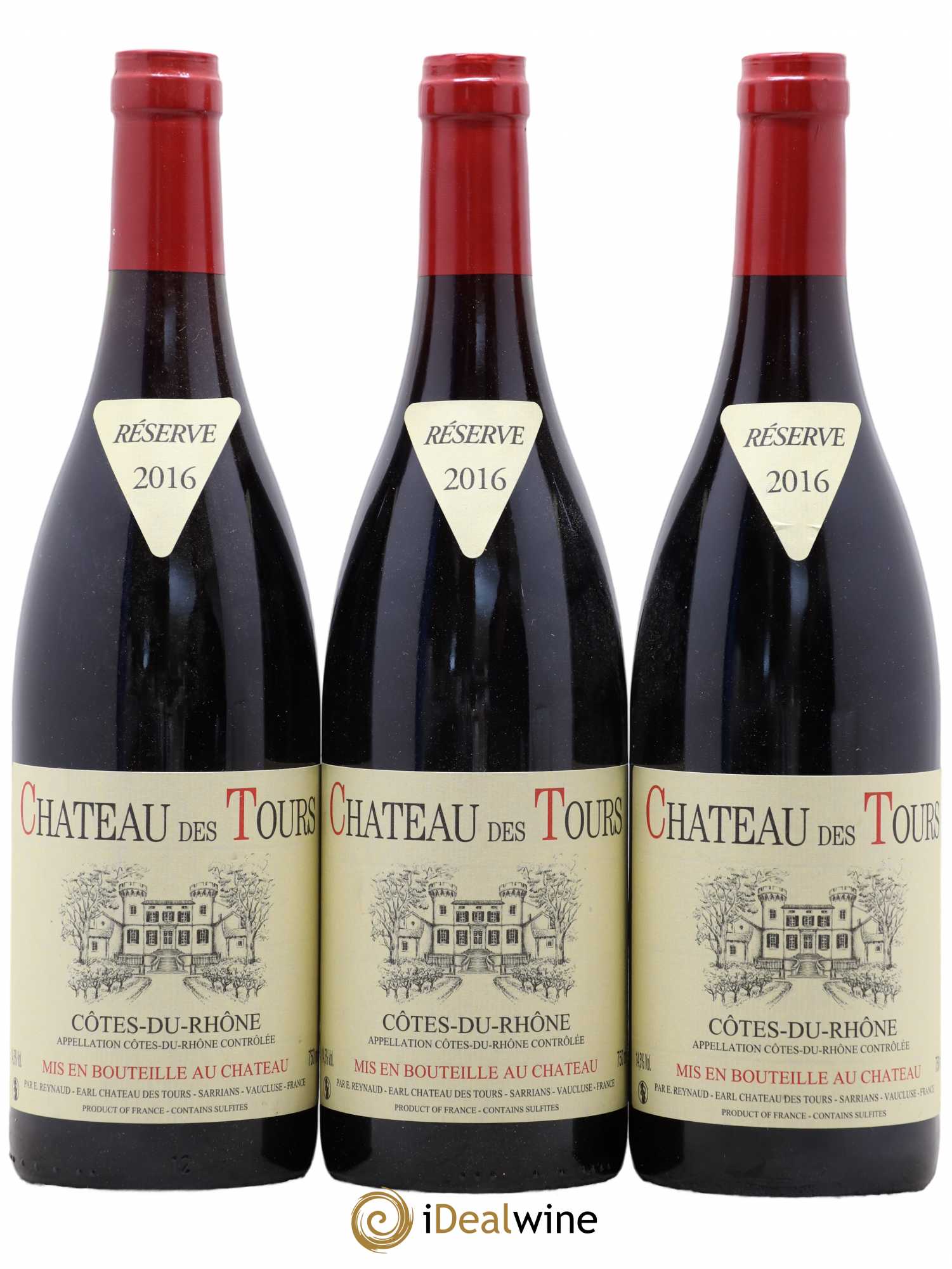 Côtes-du-Rhône Château des Tours Emmanuel Reynaud 2016 - Lot de 3 bouteilles - 0