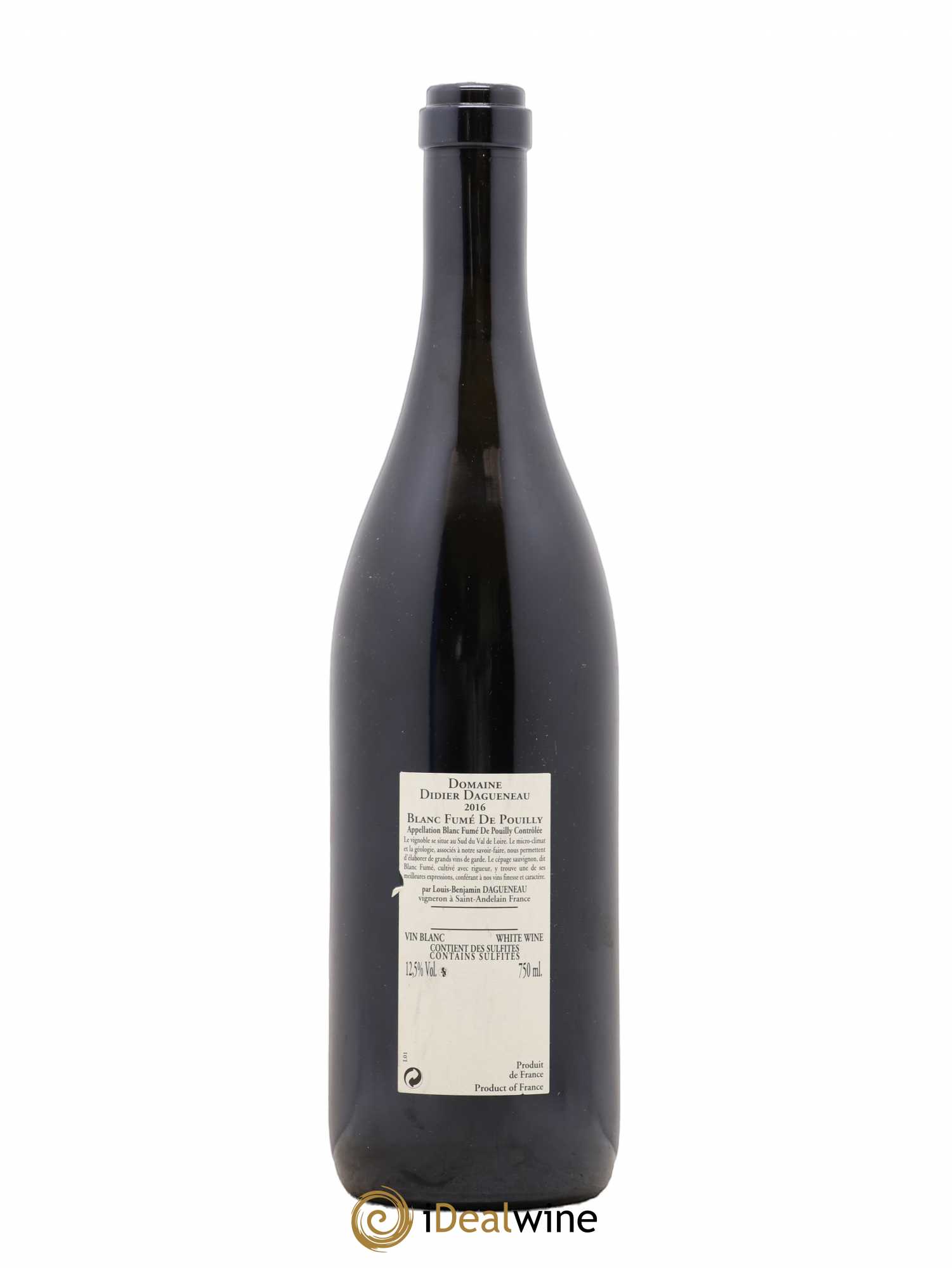 Vin de France (anciennement Pouilly-Fumé) Buisson Renard Dagueneau (Domaine Didier - Louis-Benjamin) 2016 - Lot de 1 bouteille - 1
