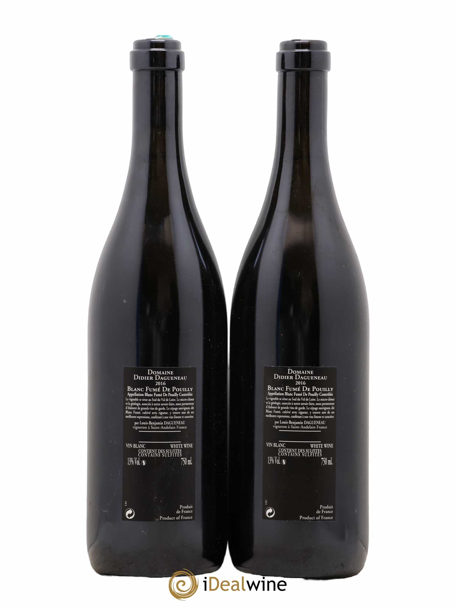 Vin de France (anciennement Pouilly-Fumé) Silex Dagueneau (Domaine Didier - Louis-Benjamin) 2016 - Lot de 2 bouteilles - 1