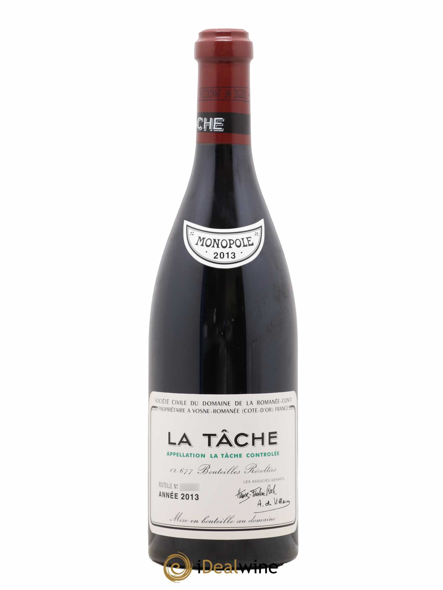 La Tâche Grand Cru Domaine de la Romanée-Conti 2013 - Lot de 1 bouteille - 0