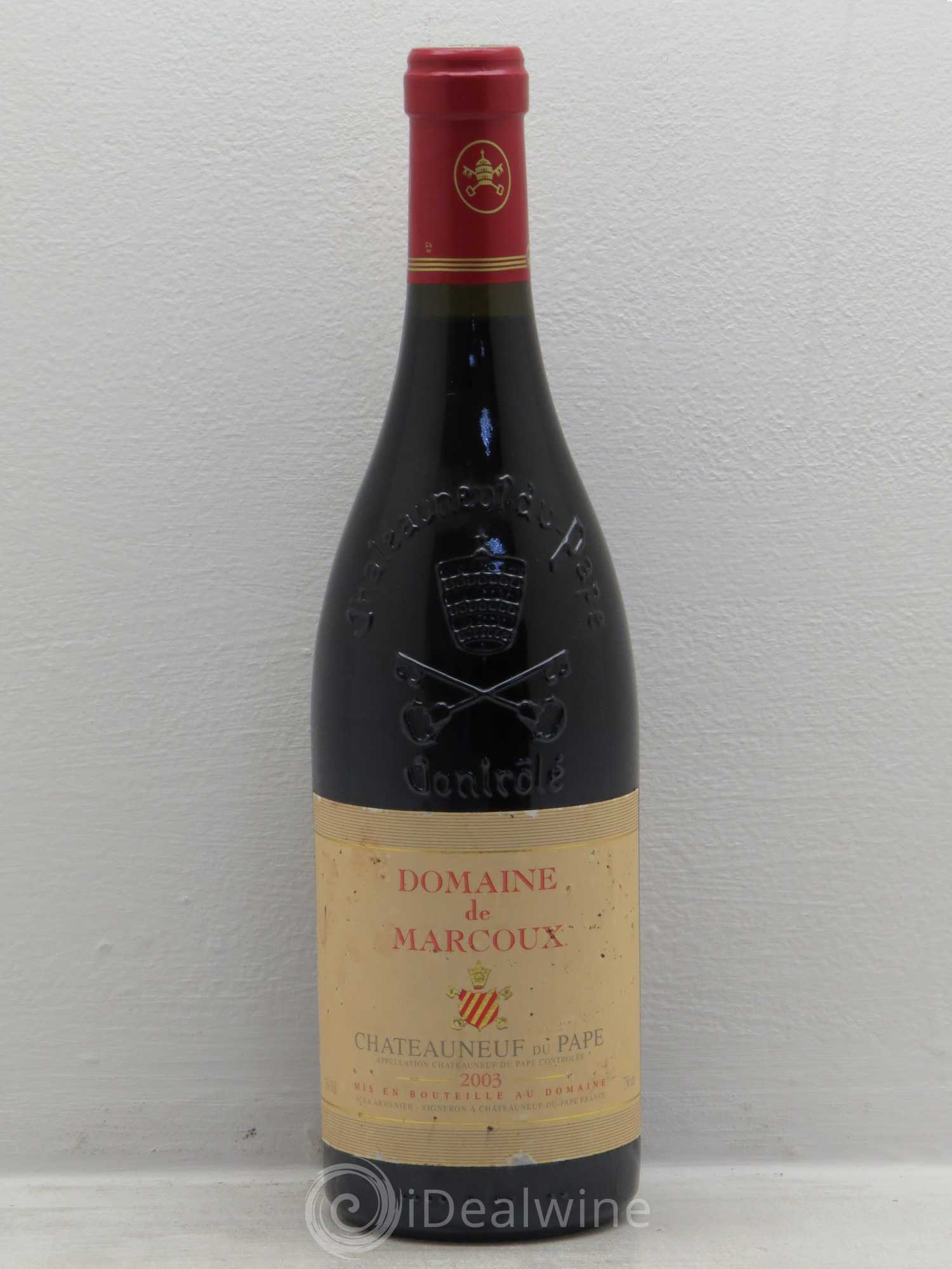 Châteauneuf-du-Pape Marcoux (Domaine de) 2003 - Lot de 1 bouteille - 0