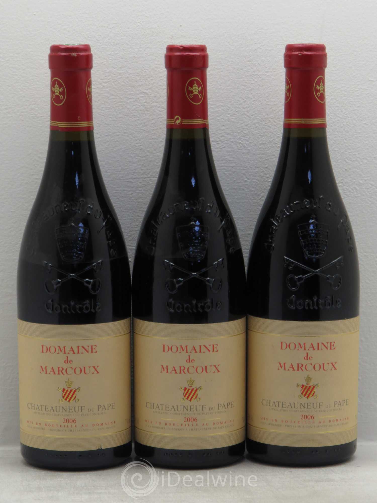 Châteauneuf-du-Pape Marcoux (Domaine de) 2006 - Lot de 3 bouteilles - 0