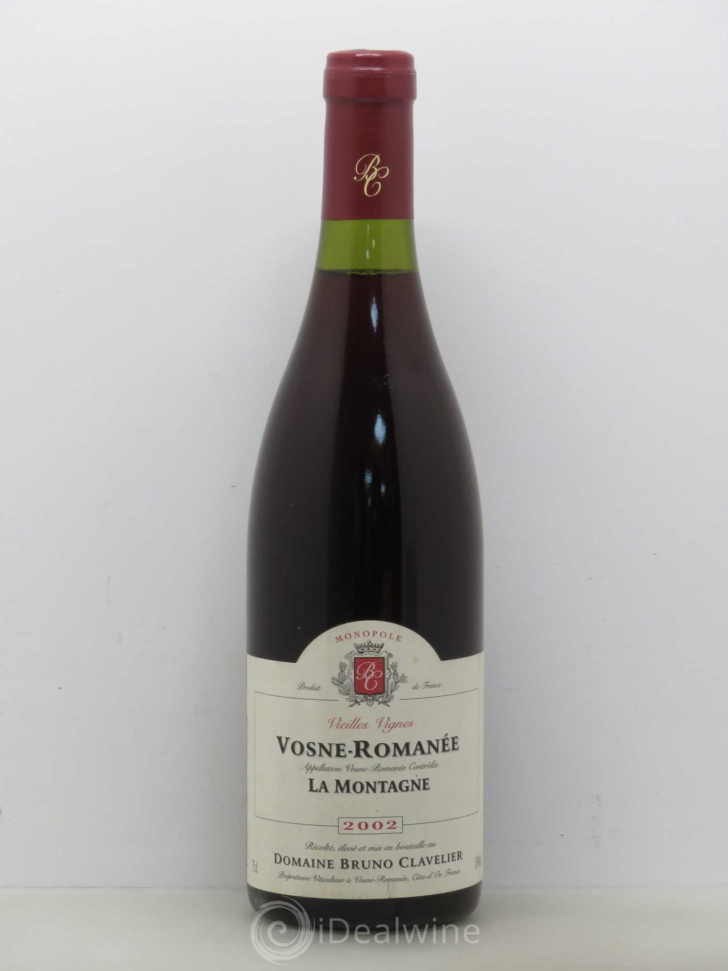 Vosne-Romanée La Montagne Bruno Clavelier 2002 - Posten von 1 Flasche - 0