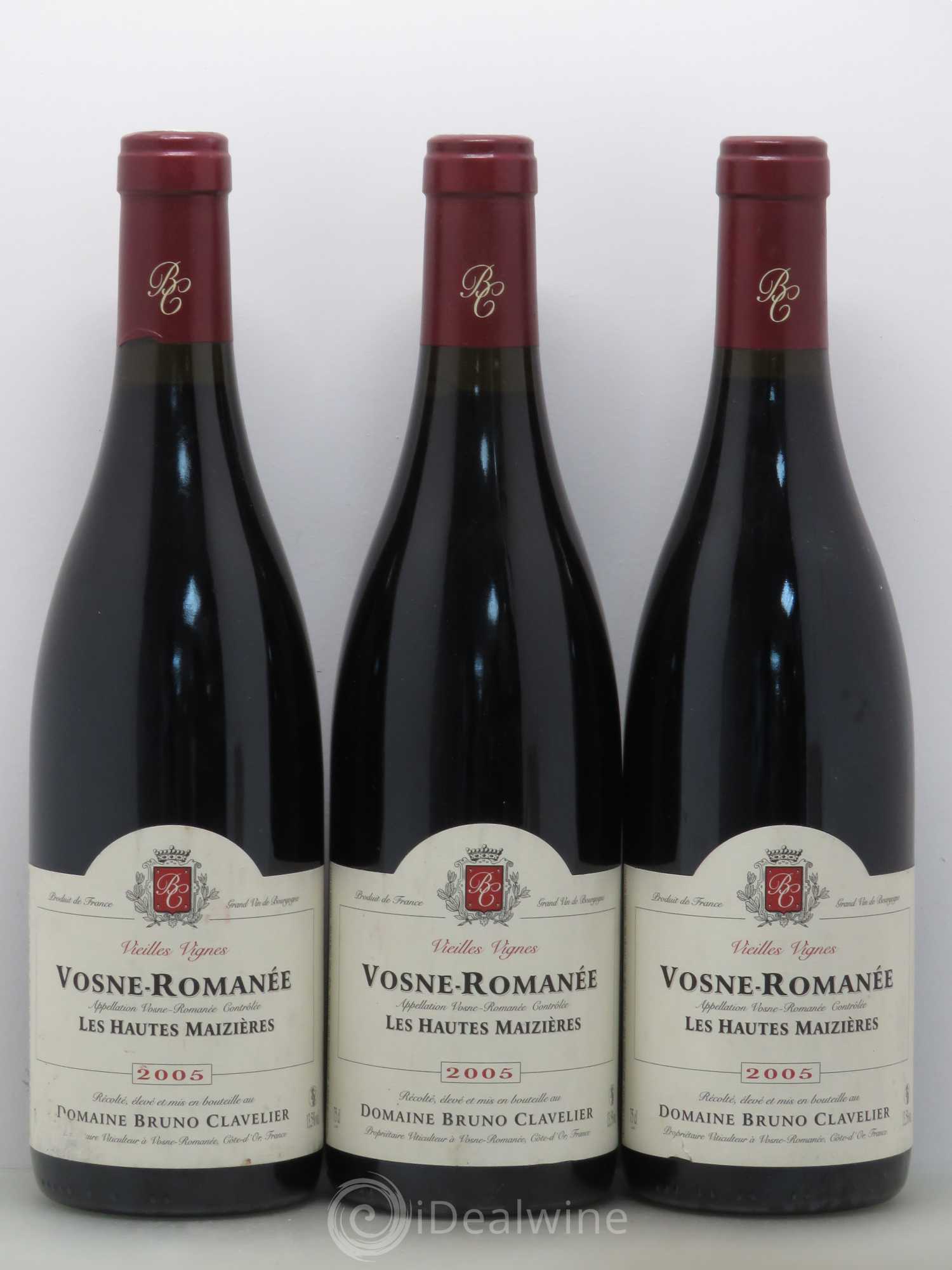 Vosne-Romanée Les Hautes Maizières Bruno Clavelier 2005 - Posten von 3 Flaschen - 0