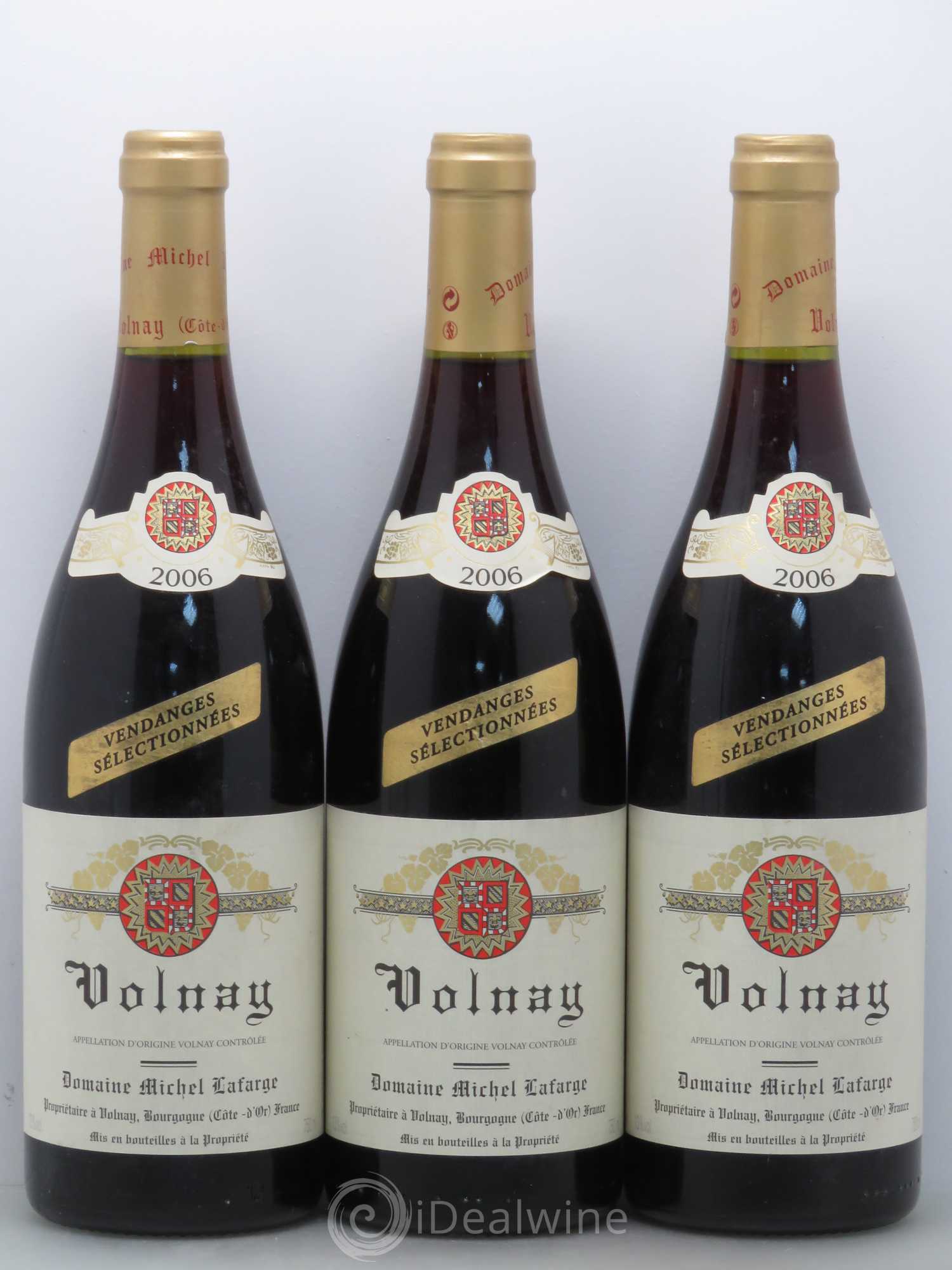 Volnay Vendanges sélectionnées Lafarge (Domaine) 2006 - Lot de 3 bouteilles - 0