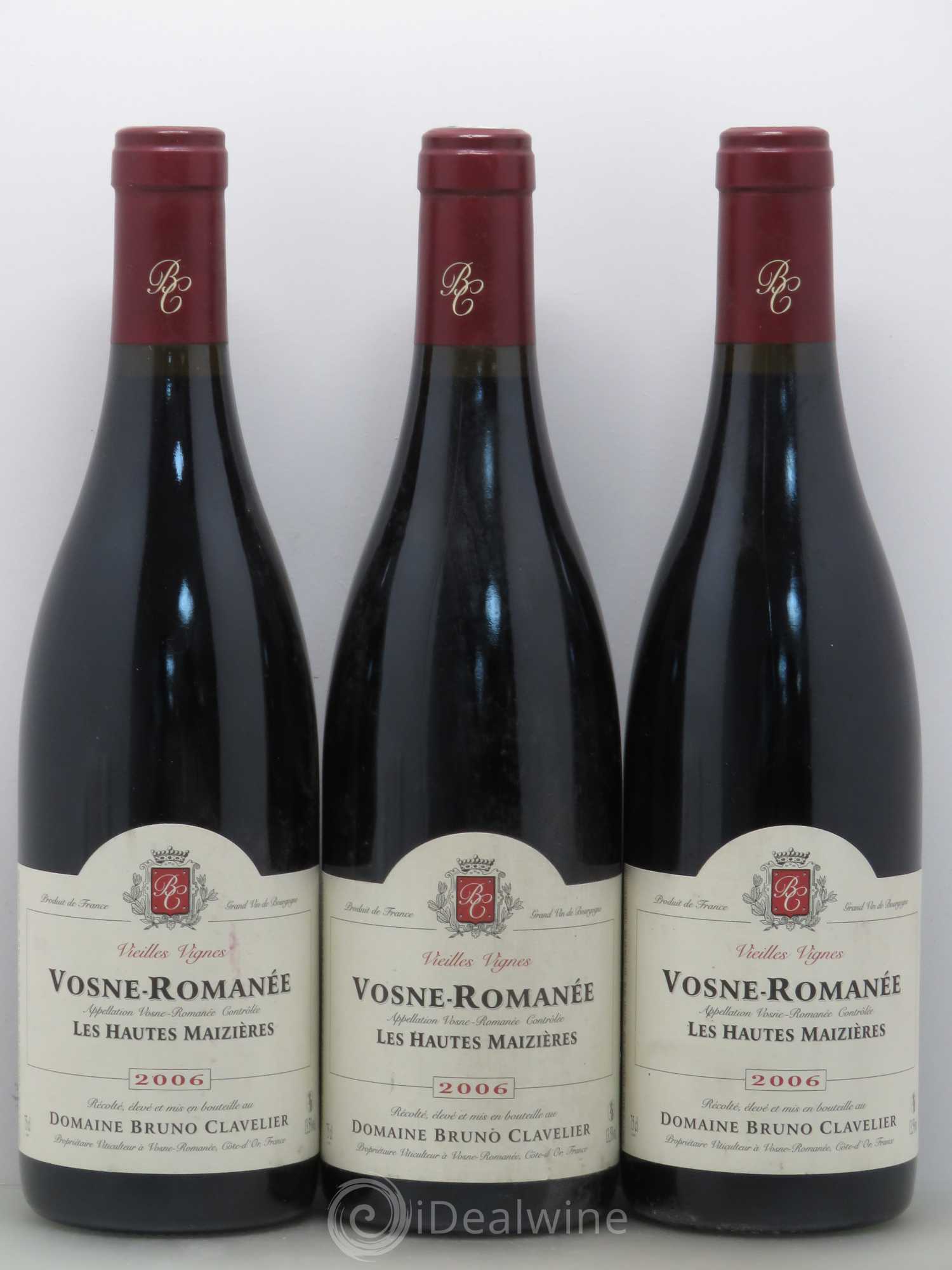 Vosne-Romanée Les Hautes Maizières Bruno Clavelier 2006 - Posten von 3 Flaschen - 0