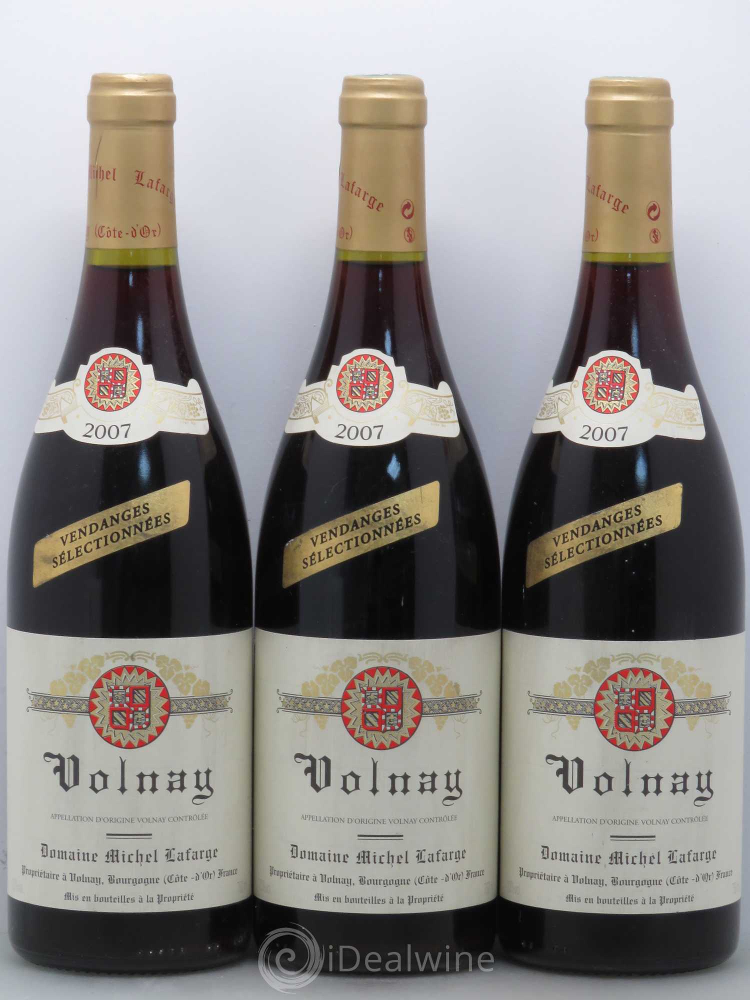 Volnay Vendanges sélectionnées Lafarge (Domaine) 2007 - Lot de 3 bouteilles - 0