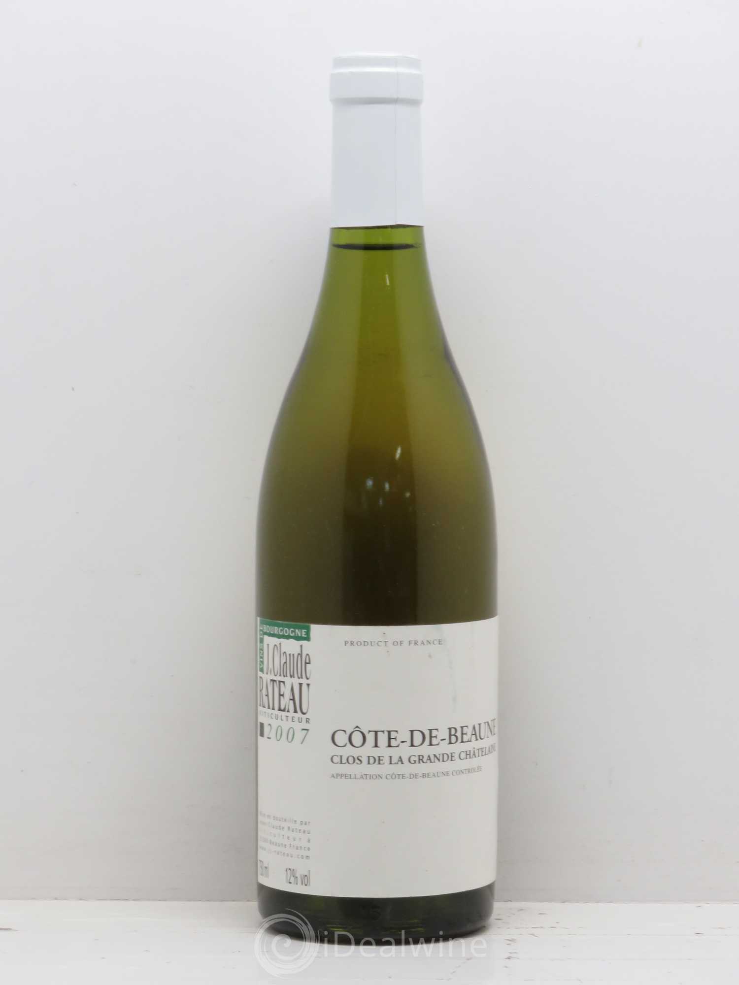 Bourgogne Côtes de Beaune Clos de La Grande Chatelaine Jean-Claude Rateau (sans prix de réserve) 2007 - Posten von 1 Flasche - 0