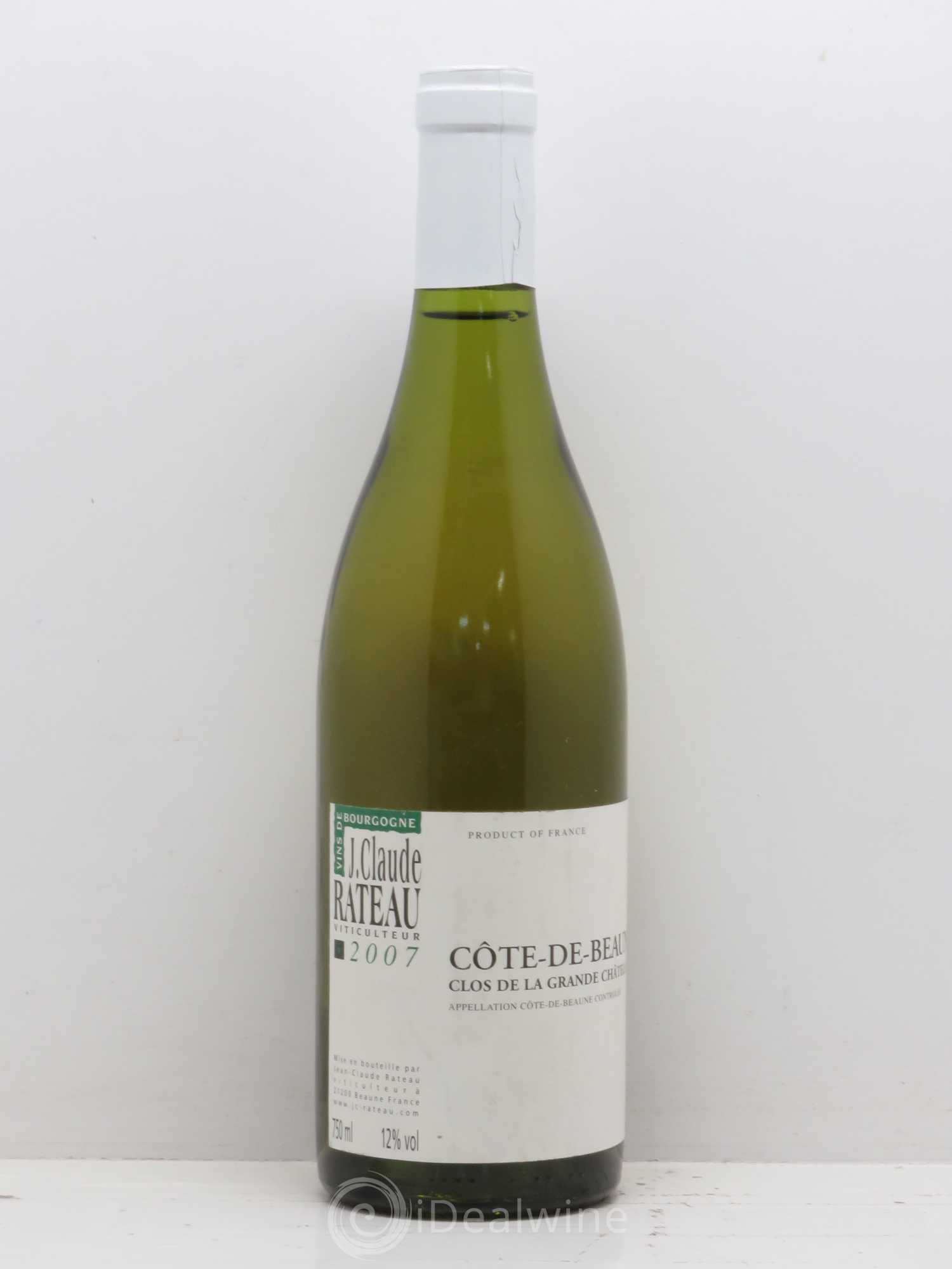 Bourgogne Côtes de Beaune Clos de La Grande Chatelaine Jean-Claude Rateau (sans prix de réserve) 2007 - Posten von 1 Flasche - 0