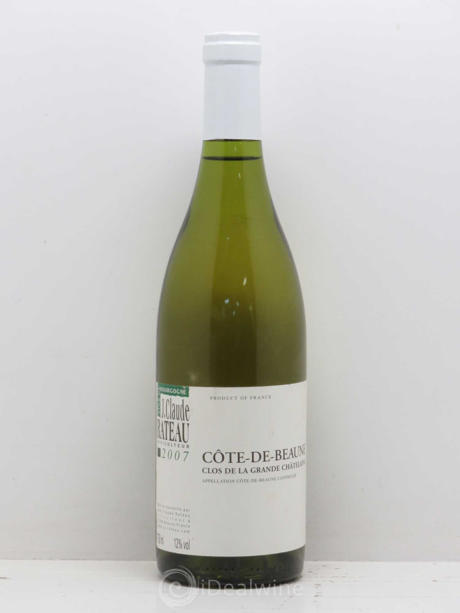 Bourgogne Côtes de Beaune Clos de La Grande Chatelaine Jean-Claude Rateau (sans prix de réserve) 2007 - Posten von 1 Flasche - 0
