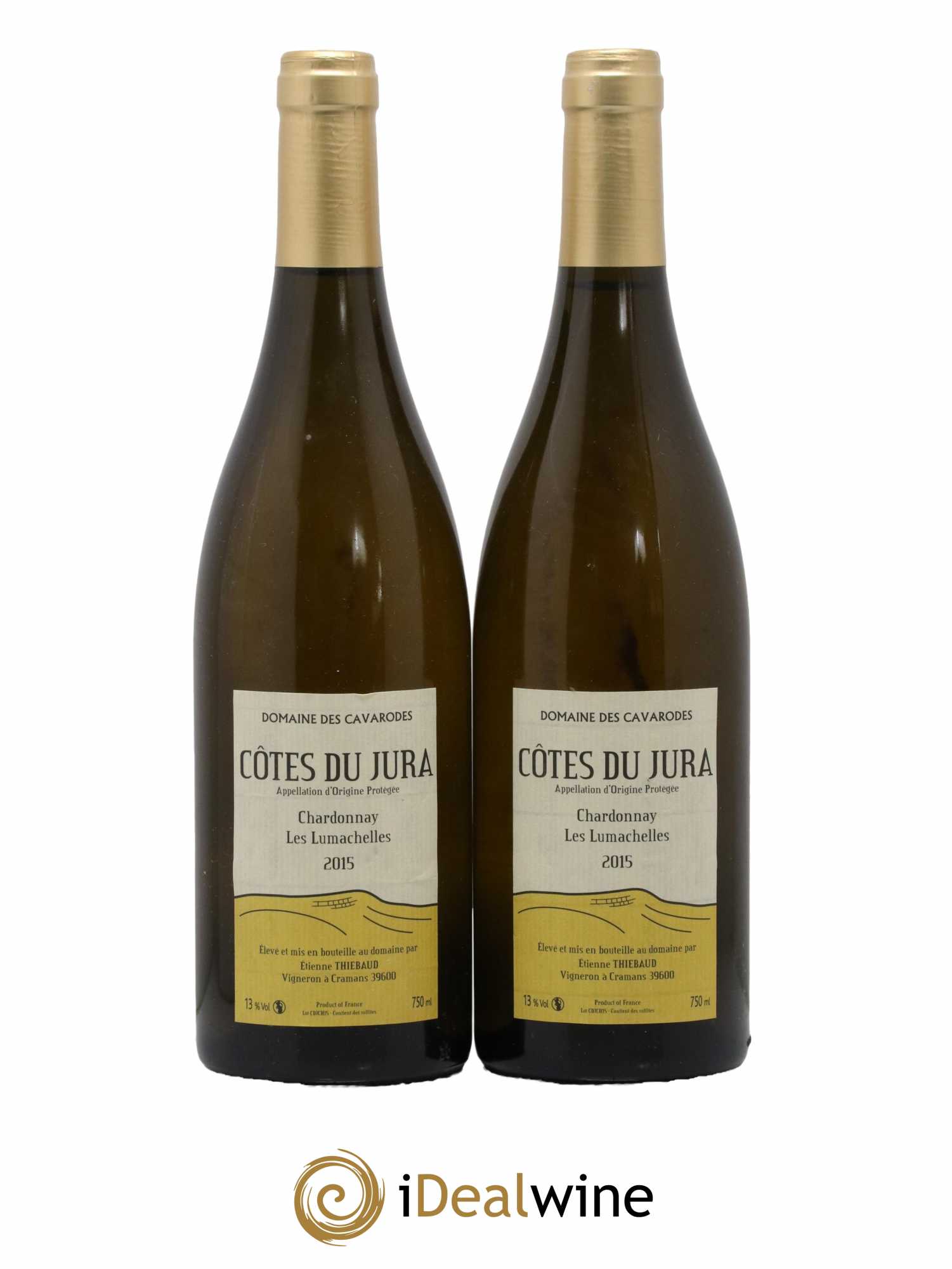 Côtes du Jura Chardonnay Les Lumachelles Cavarodes (Domaine des) - Etienne Thiébaud 2015 - Lot de 2 bouteilles - 0