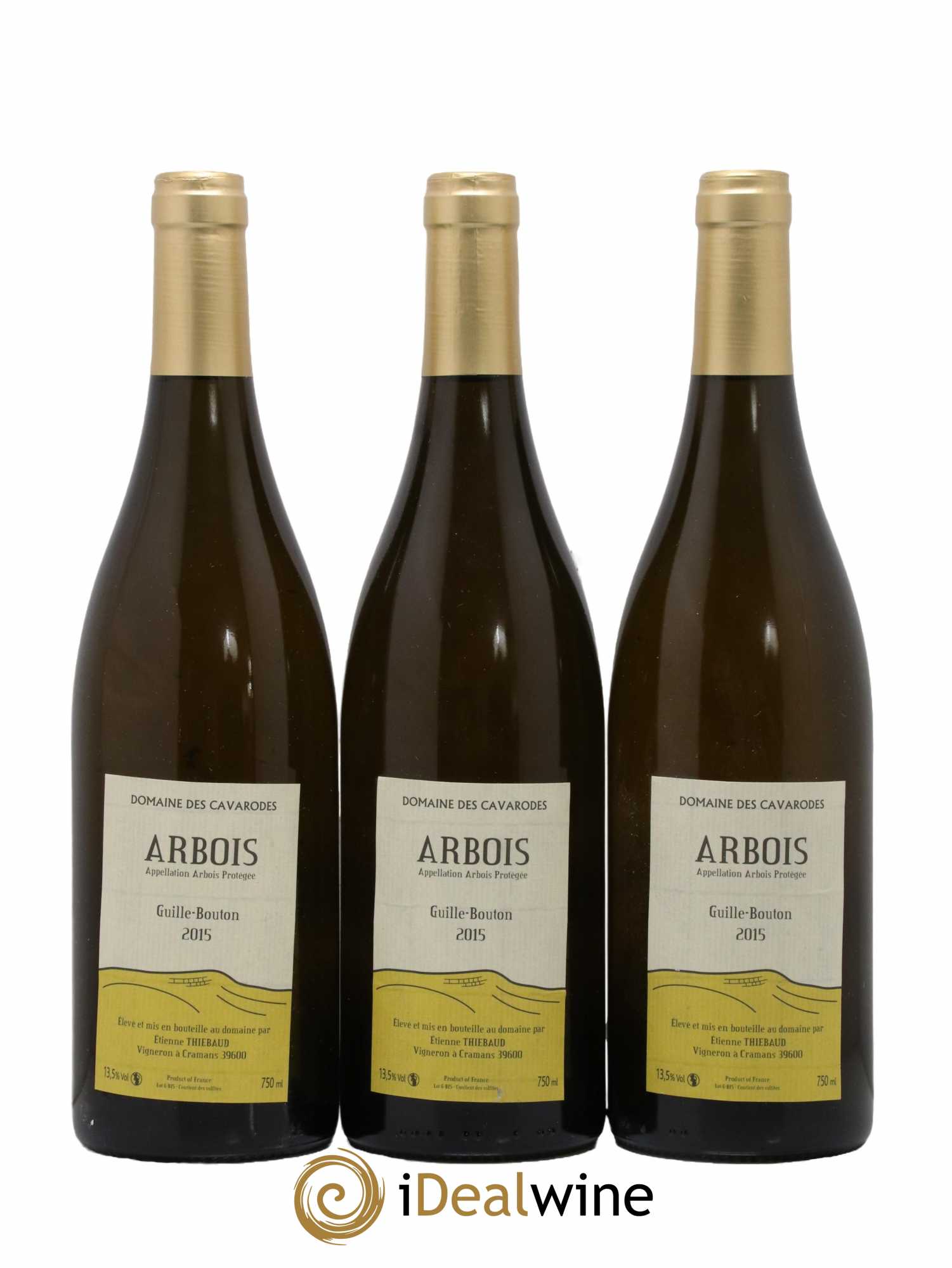 Arbois Guille-Bouton Cavarodes (Domaine des) - Etienne Thiébaud 2015 - Lot de 3 bouteilles - 0