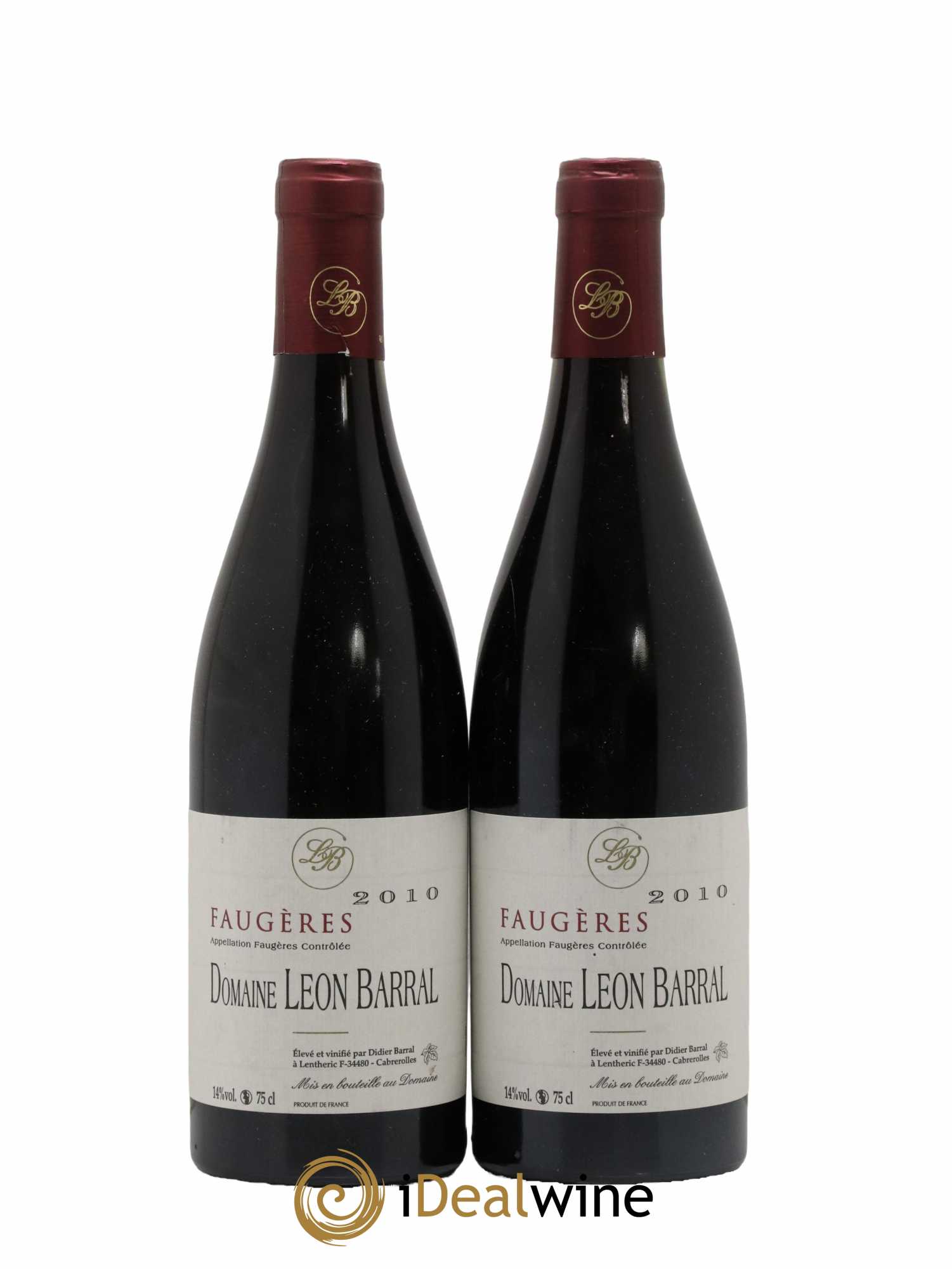 Faugères Domaine Léon Barral 2010 - Lot de 2 bouteilles - 0