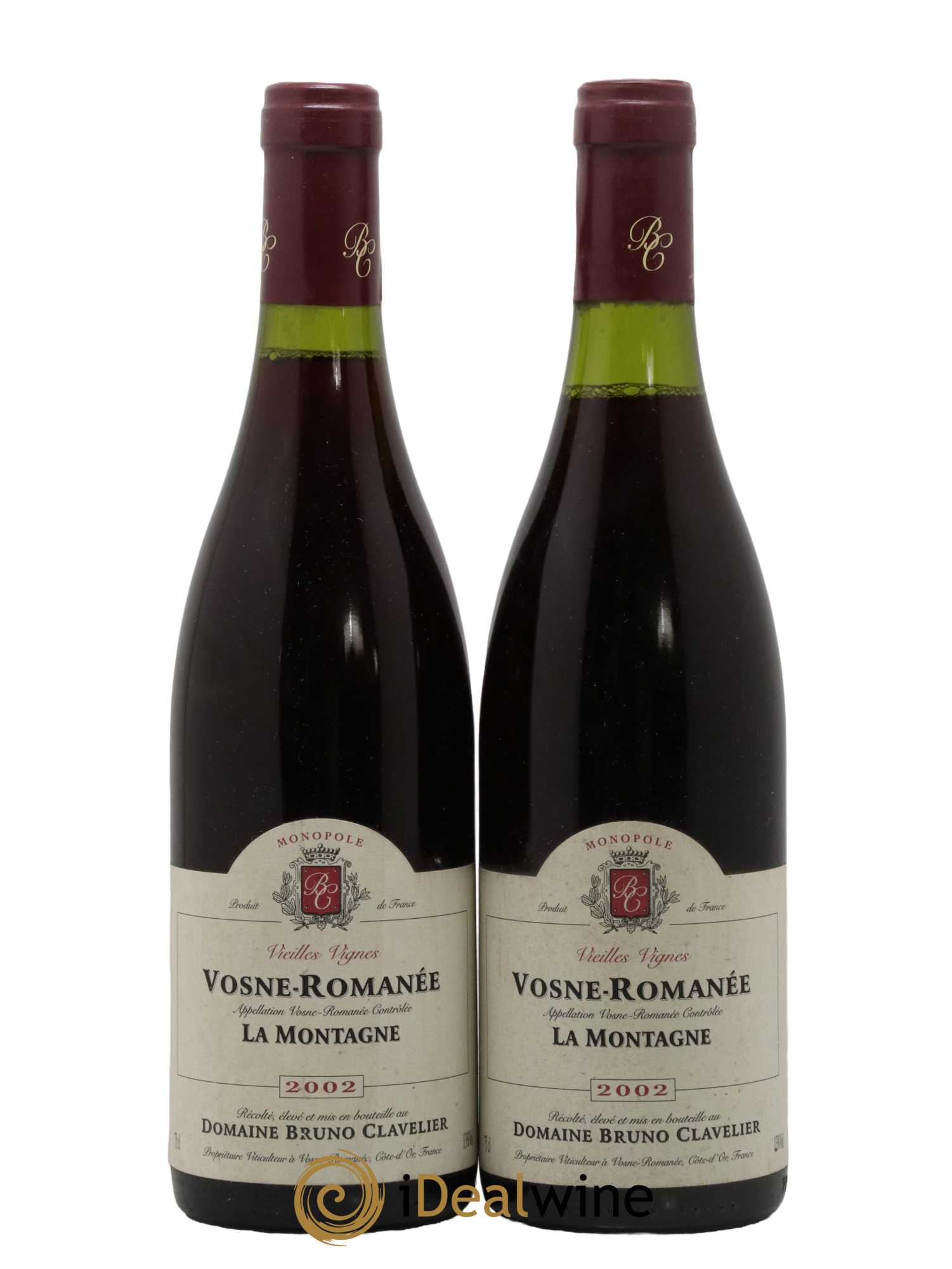 Vosne-Romanée Vieilles Vignes La Montagne Bruno Clavelier 2002 - Lot de 2 bouteilles - 0