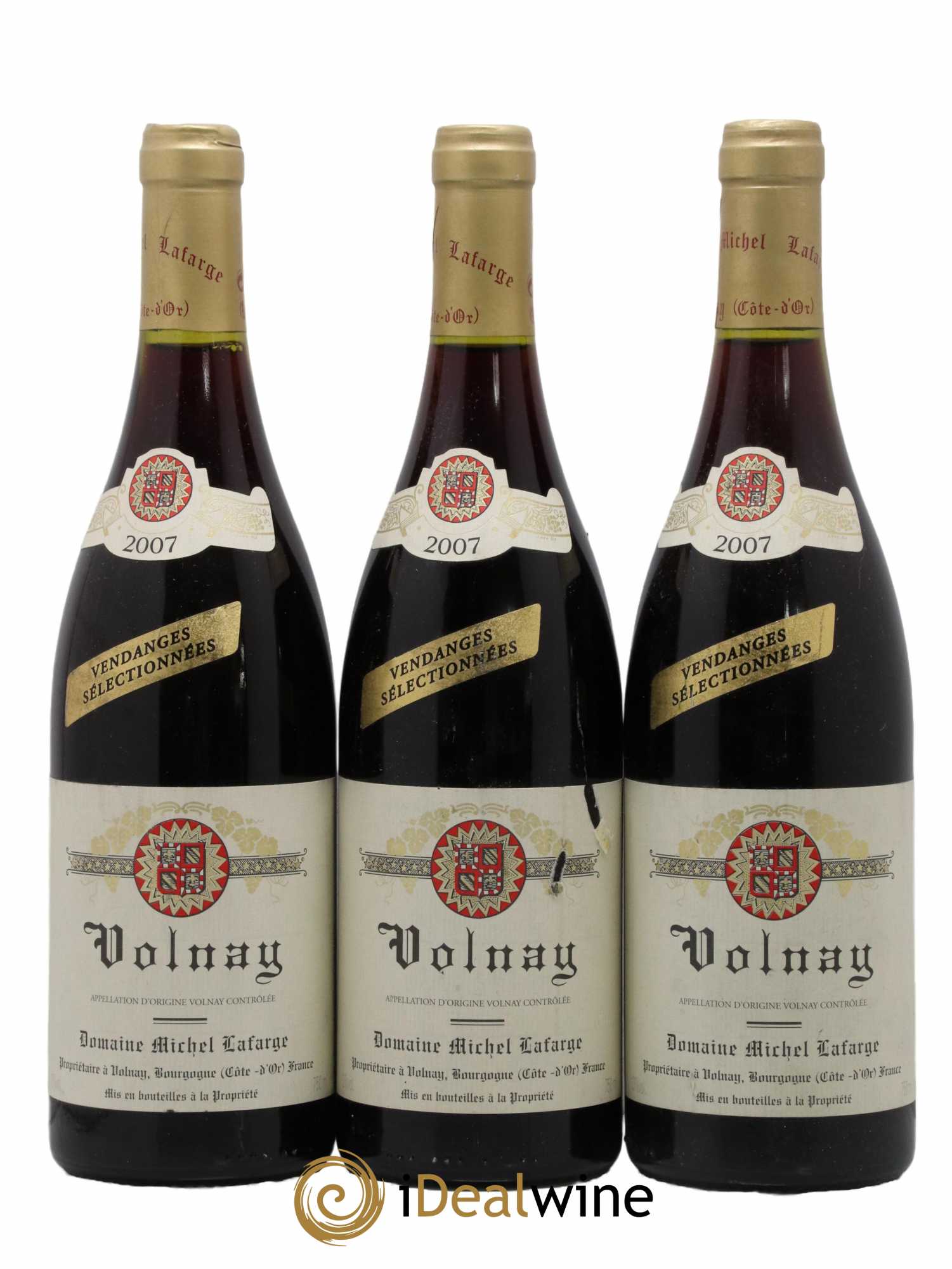 Volnay Vendanges sélectionnées Lafarge (Domaine) 2007 - Lot de 3 bouteilles - 0