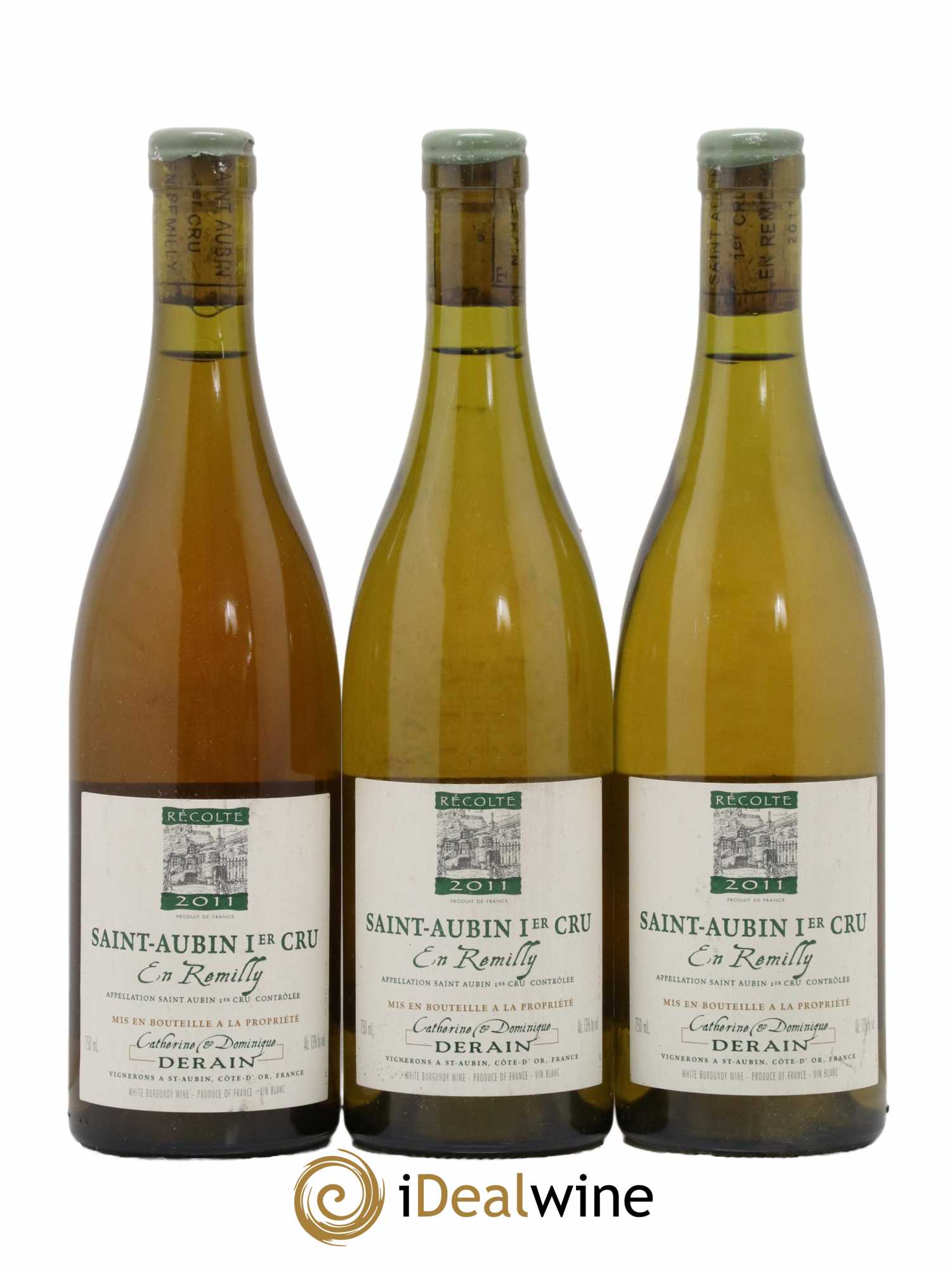 Saint-Aubin 1er Cru En Remilly Catherine et Dominique Derain 2011 - Lot de 3 bouteilles - 0
