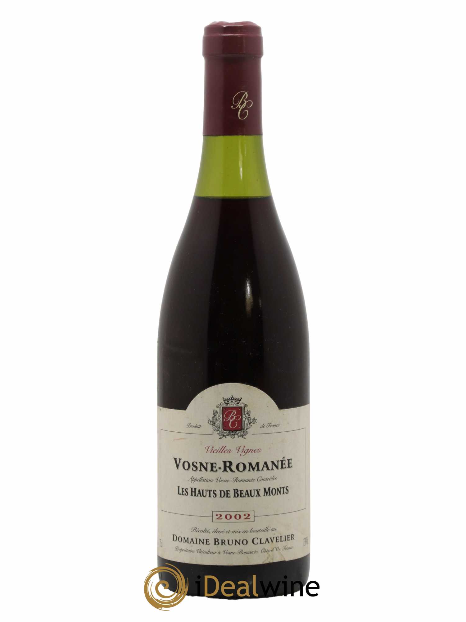 Vosne-Romanée Vieilles Vignes Les Hauts de Beaux Monts Bruno Clavelier 2002 - Lot de 1 bouteille - 0