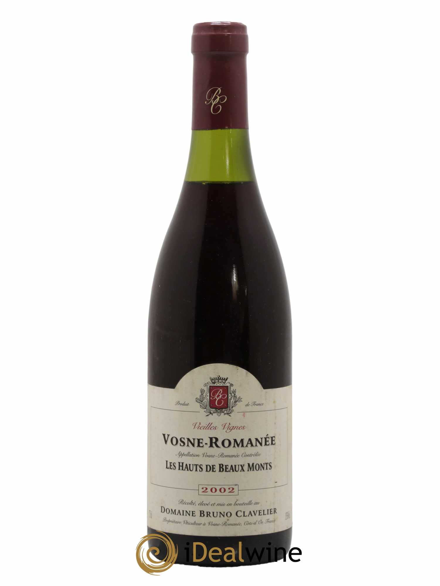 Vosne-Romanée Vieilles Vignes Les Hauts de Beaux Monts Bruno Clavelier 2002 - Lot de 1 bouteille - 0