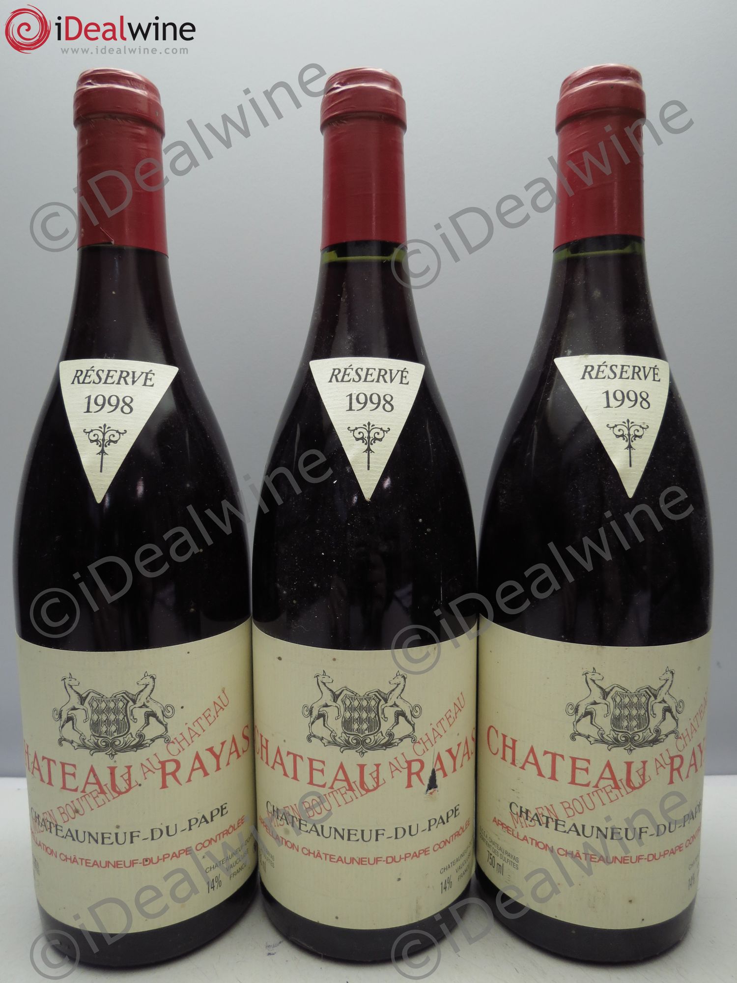 Châteauneuf-du-Pape Château Rayas Emmanuel Reynaud 1998 - Lot de 3 bouteilles - 0