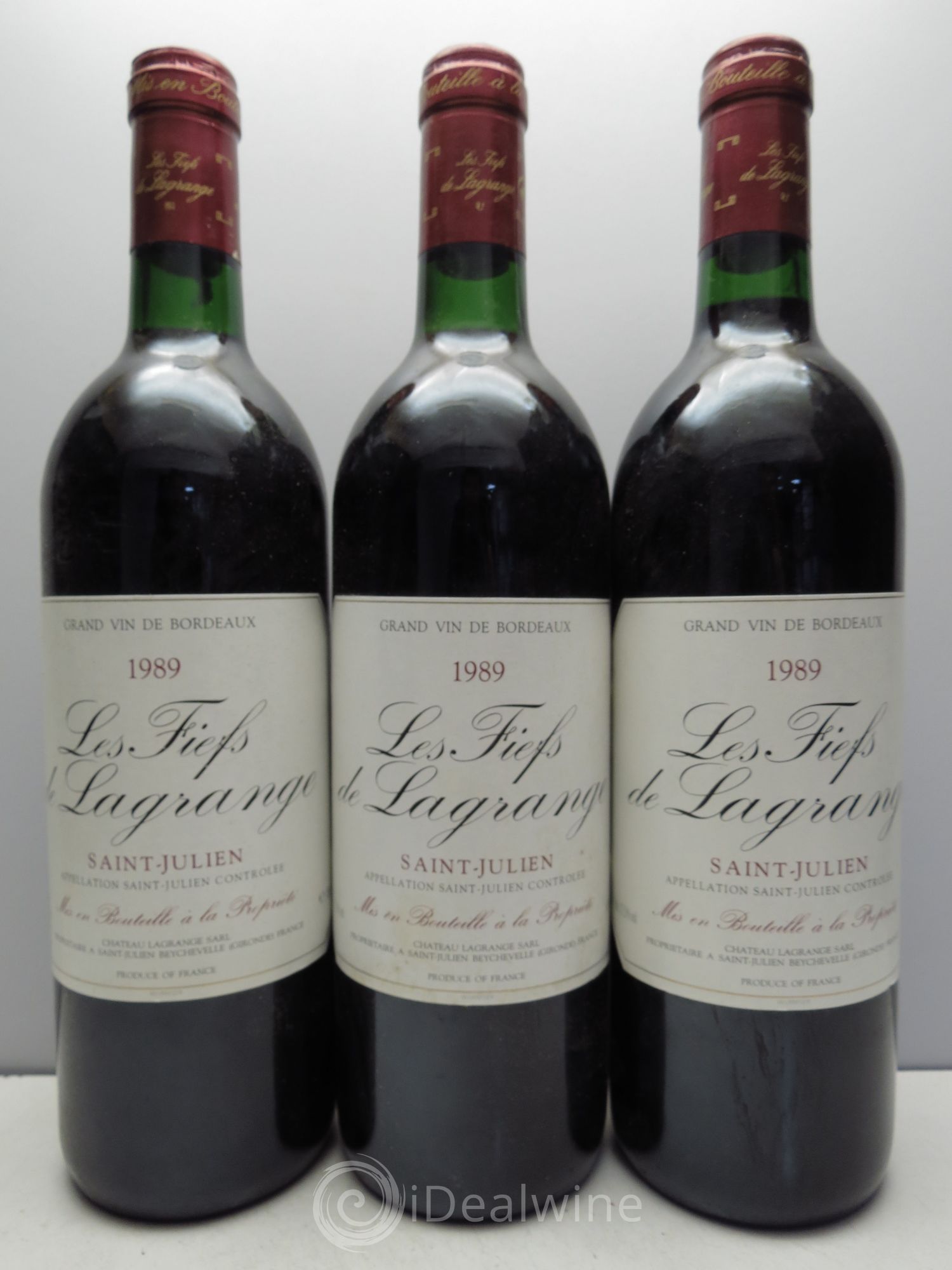 Les Fiefs de Lagrange Second Vin 1989 - Lot de 3 bouteilles - 0