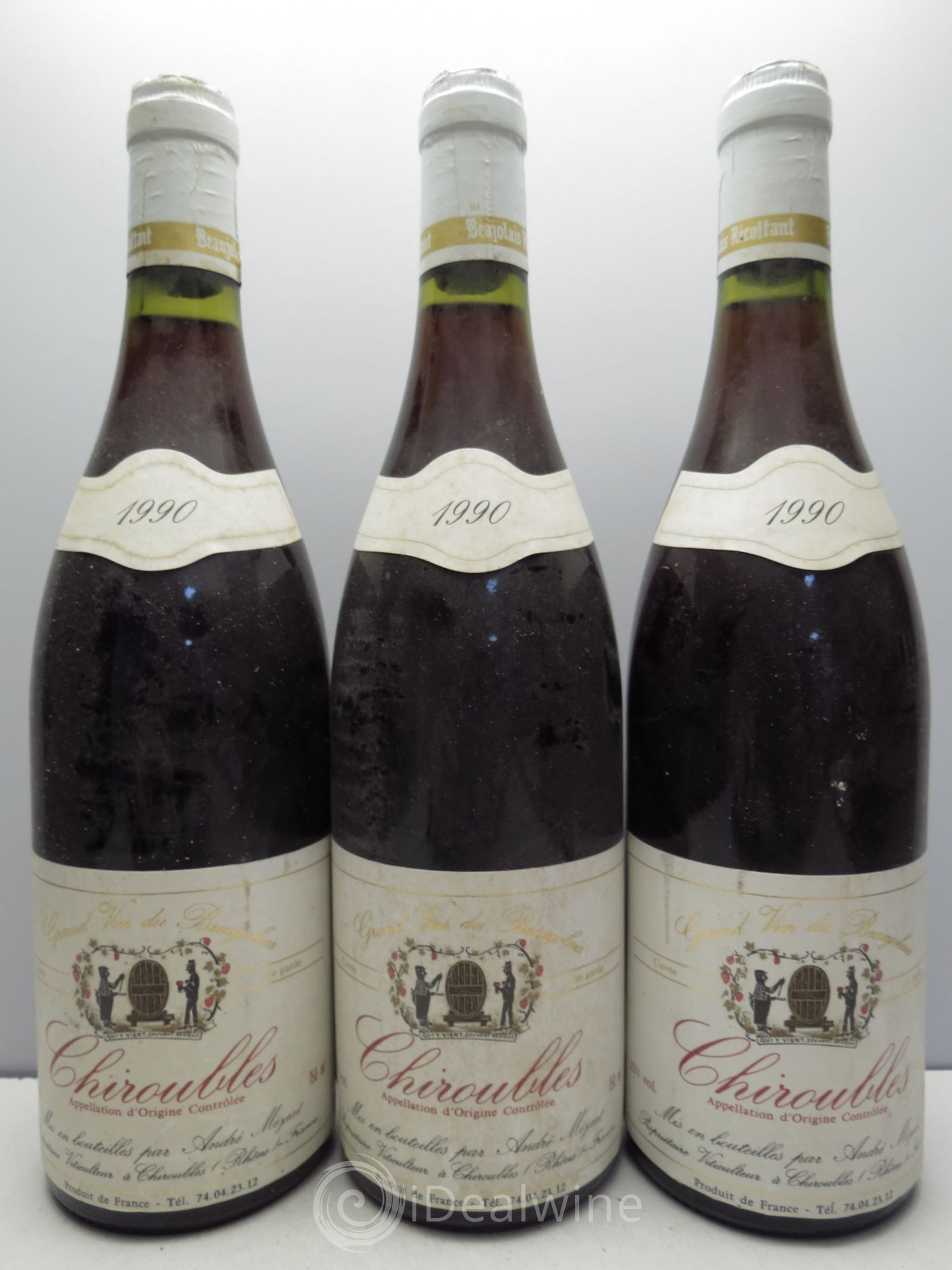 Chiroubles André Méziat 1990 - Posten von 3 Flaschen - 0