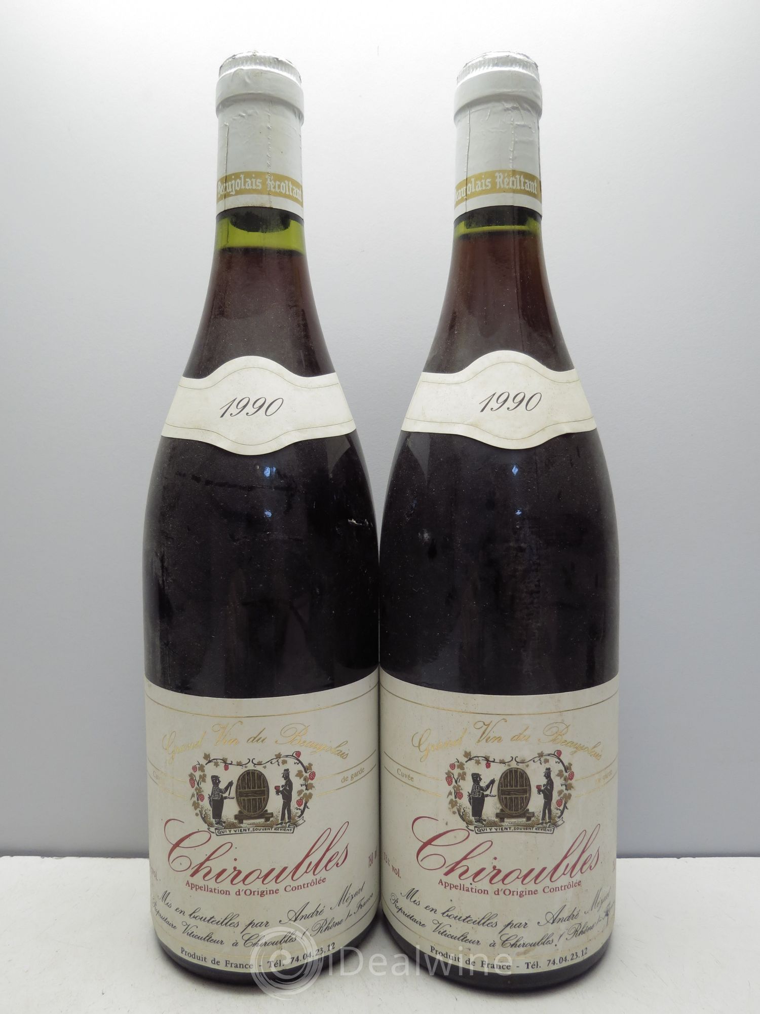 Chiroubles André Méziat 1990 - Posten von 2 Flaschen - 0