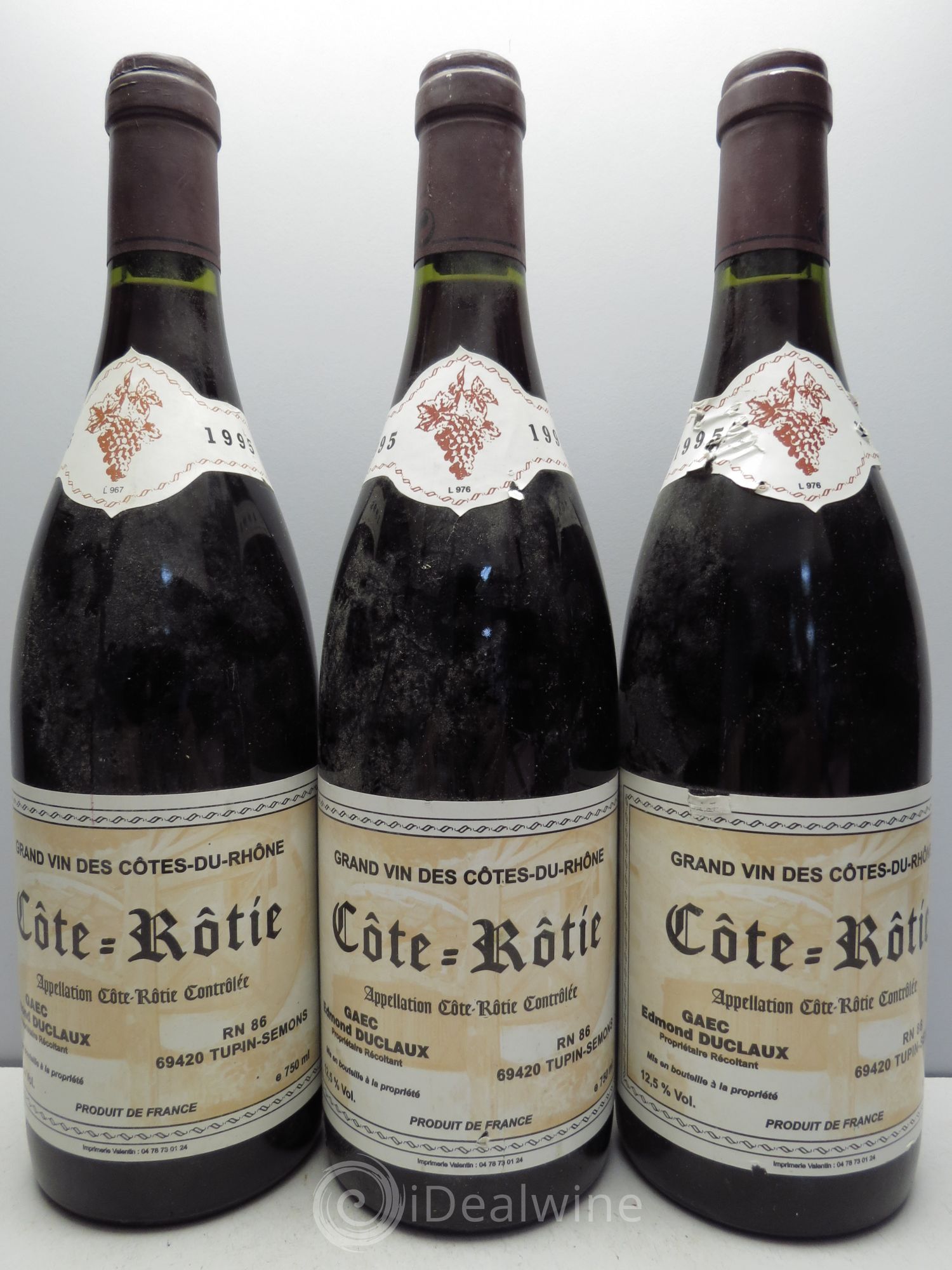 Côte-Rôtie 1995 - Posten von 3 Flaschen - 0