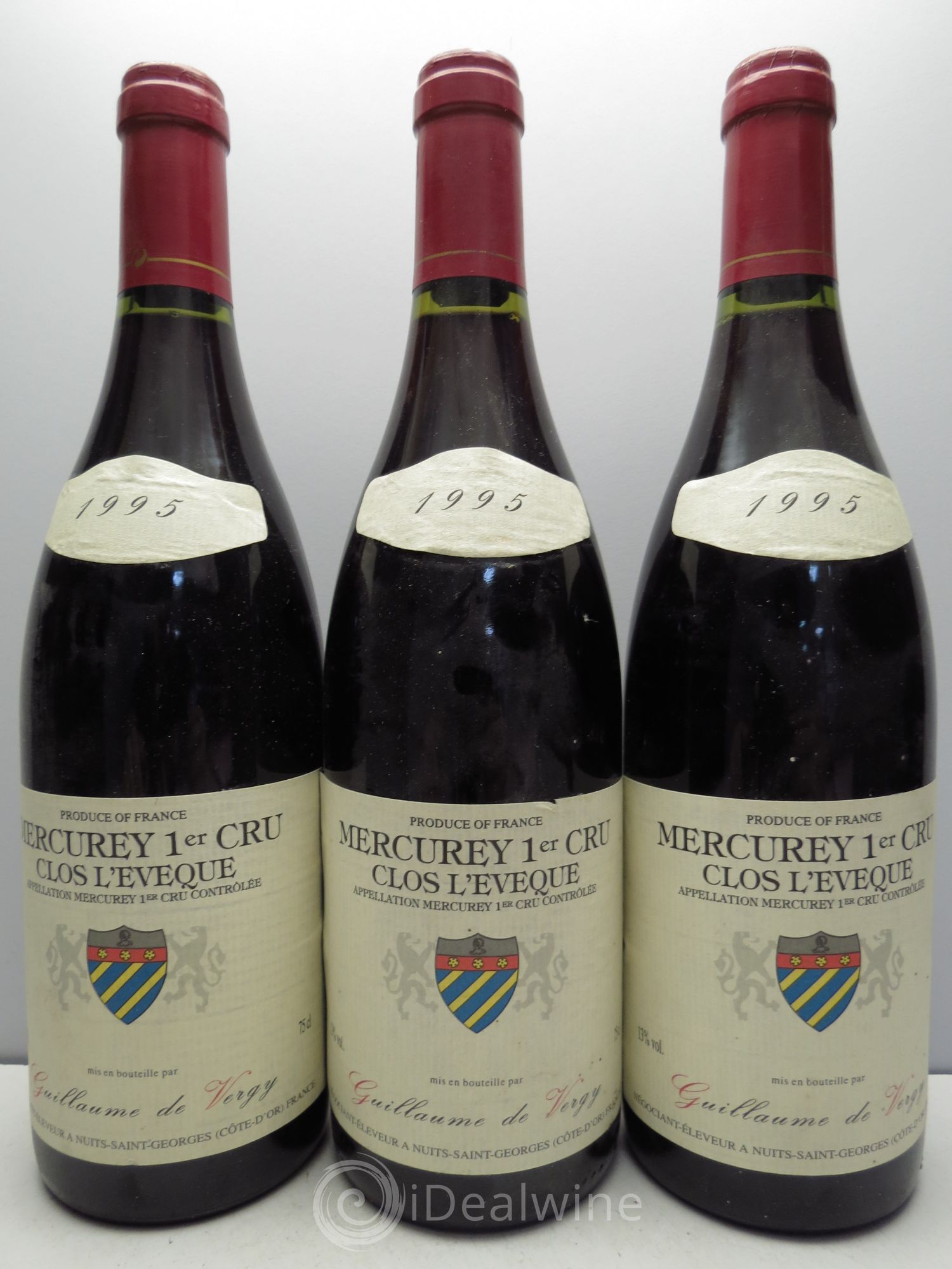 Mercurey 1er Cru Guillaume de Vergy 1995 - Posten von 3 Flaschen - 0